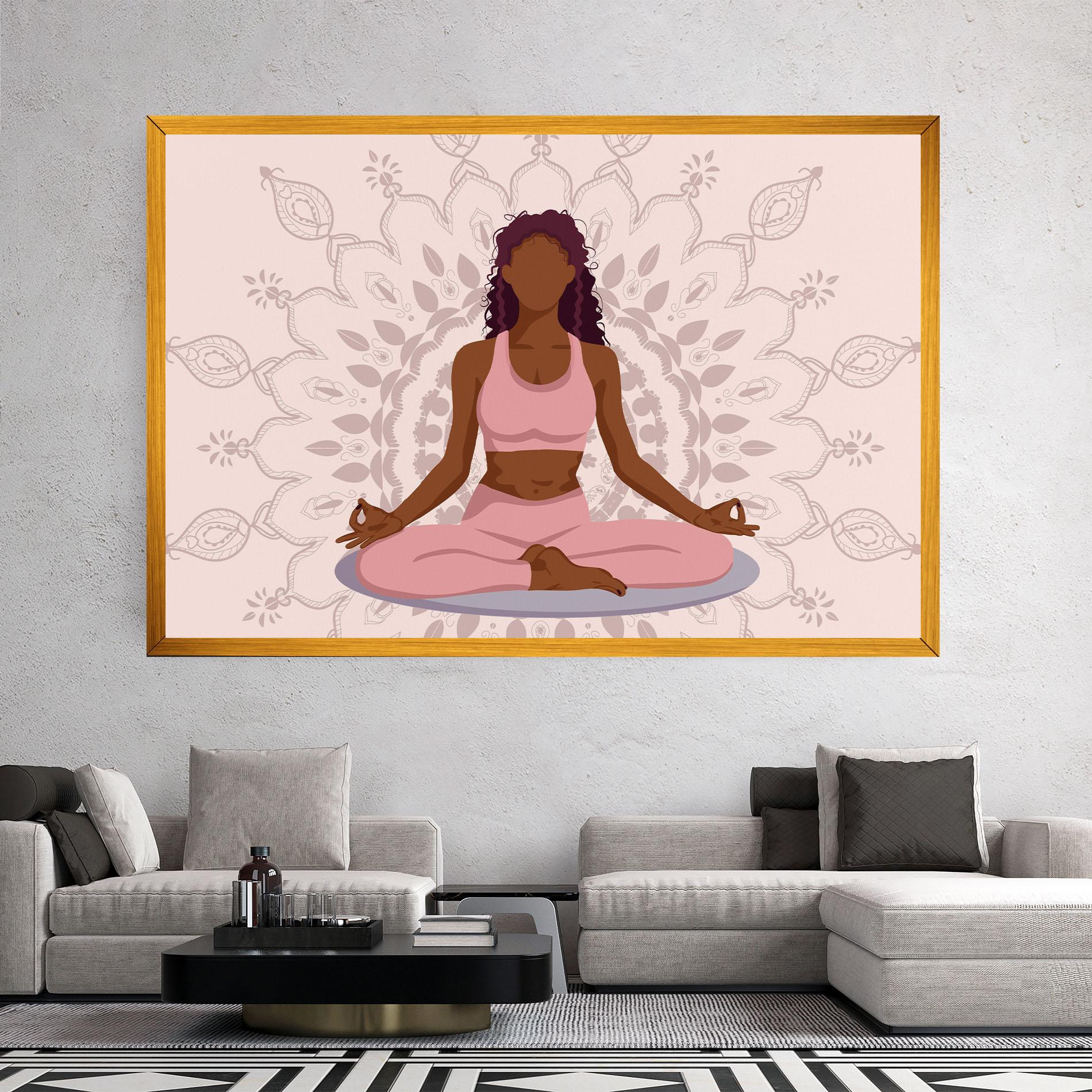 Leinwandbild Lotus Position mockup 2