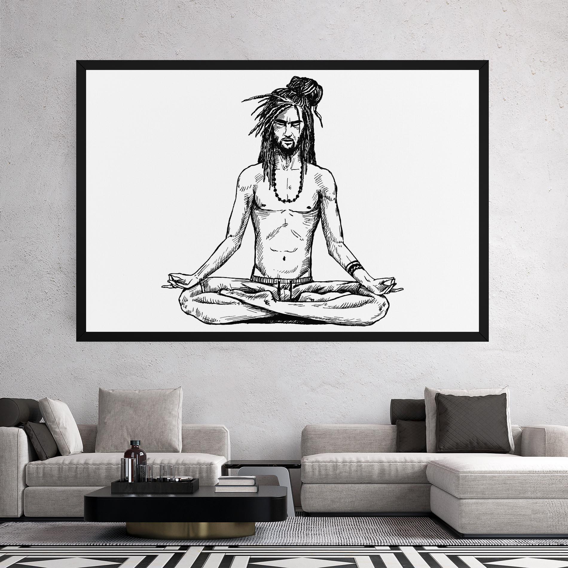 Leinwandbild Focused Meditation mockup 2