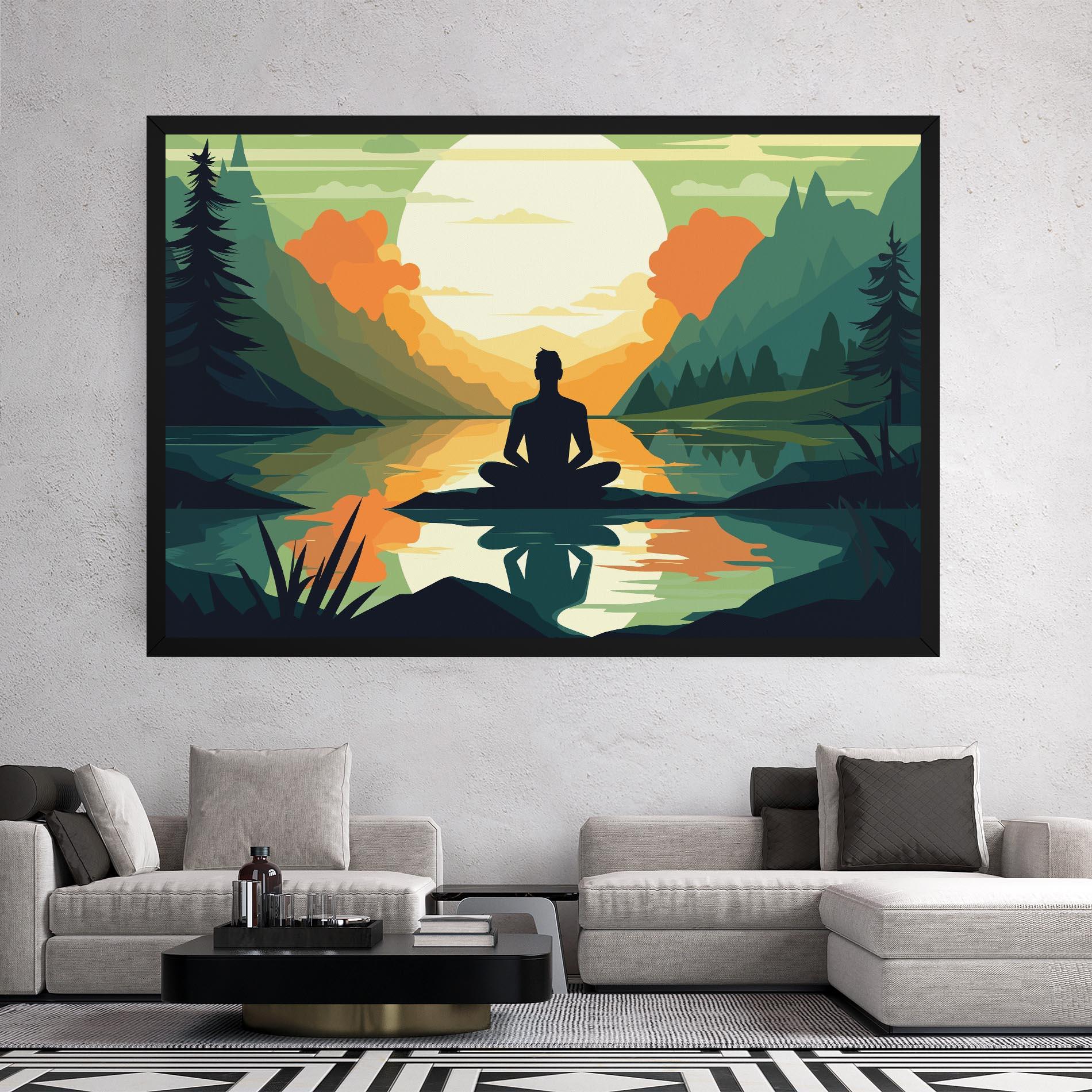 Leinwandbild Forest Yoga mockup 2