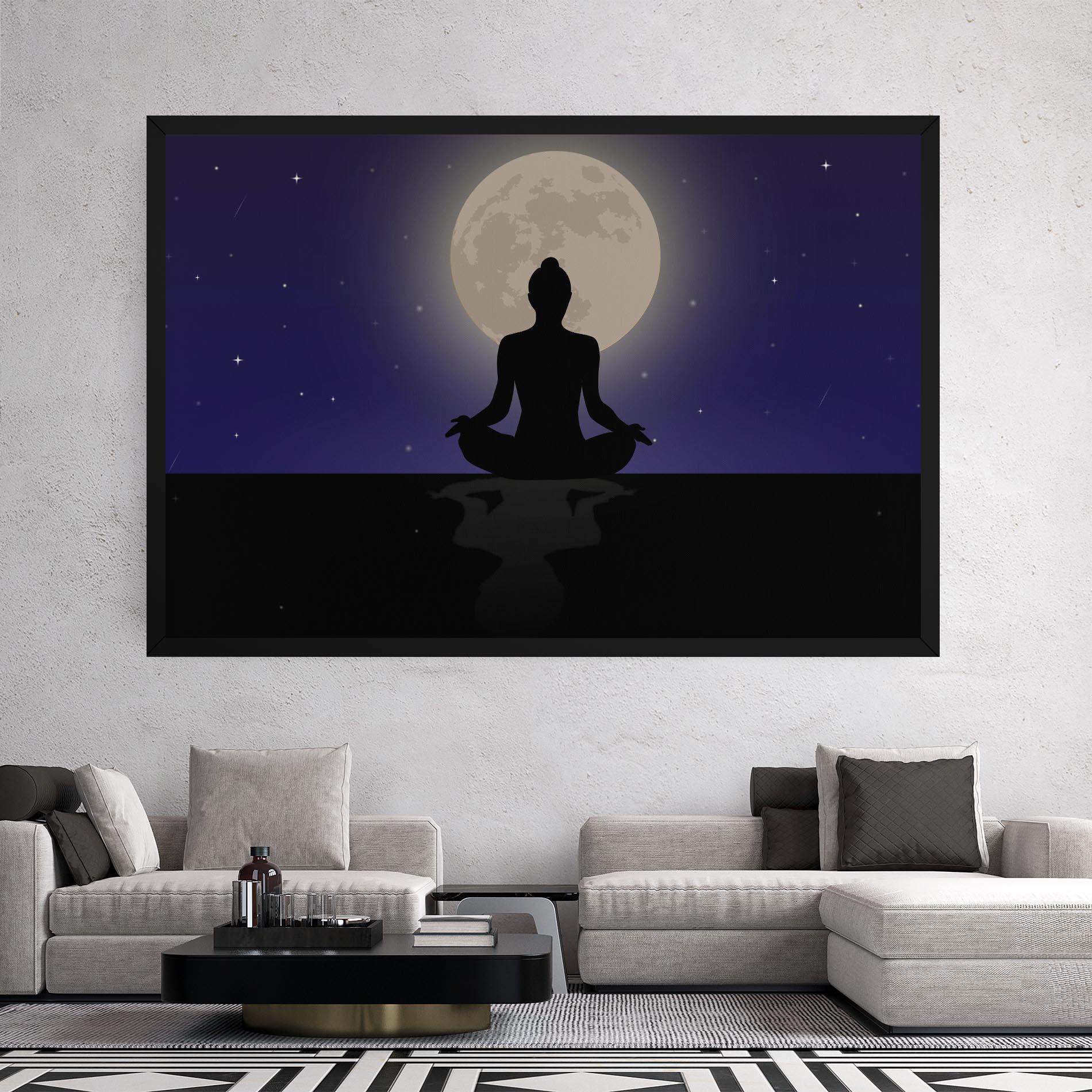 Leinwandbild Full Moon Yoga mockup 2