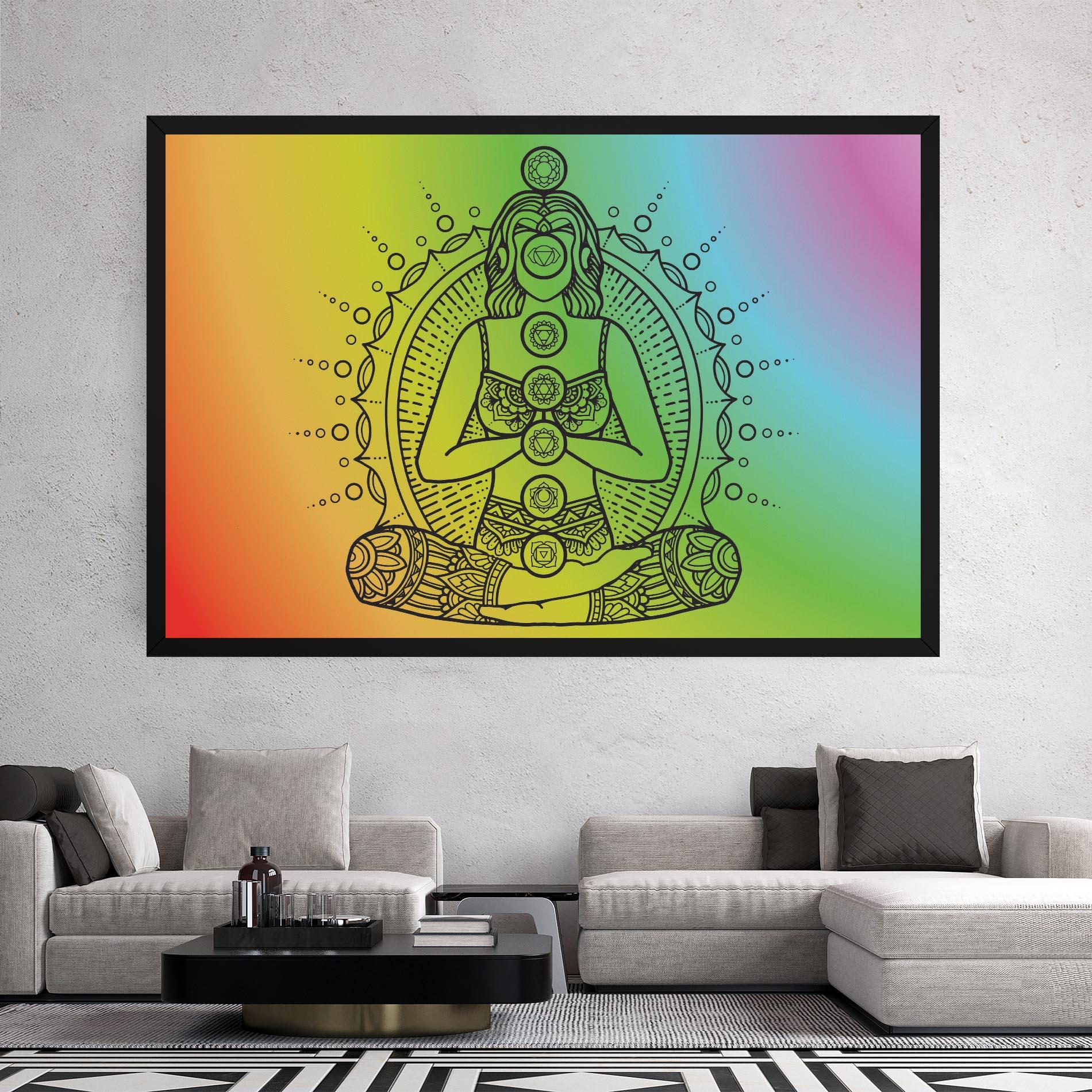 Leinwandbild Girl Meditation mockup 2