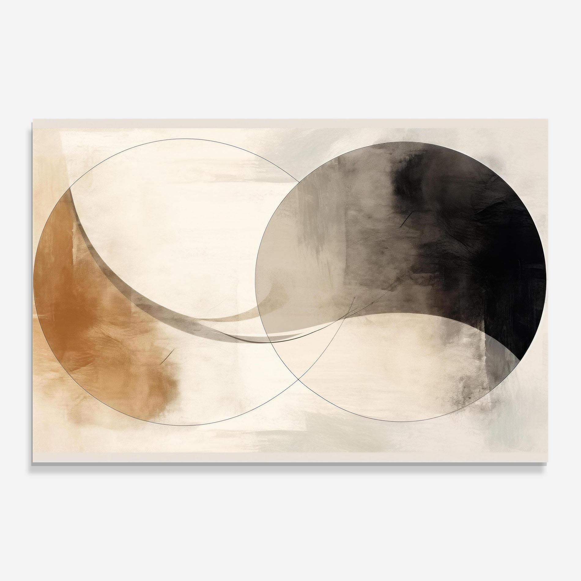 Glasbild Abstract Circle Painting mockup 0