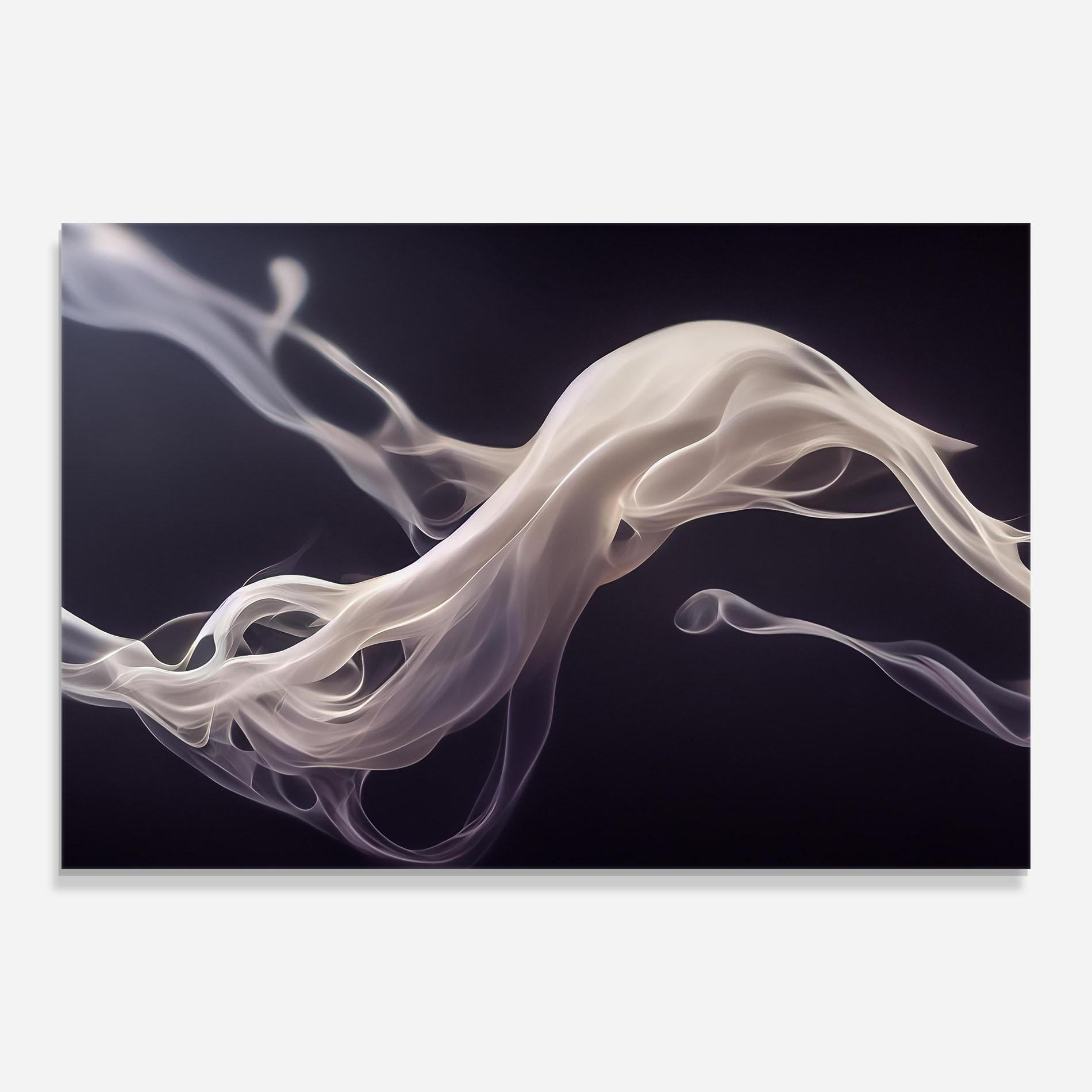Glasbild Grey Smoke mockup 0