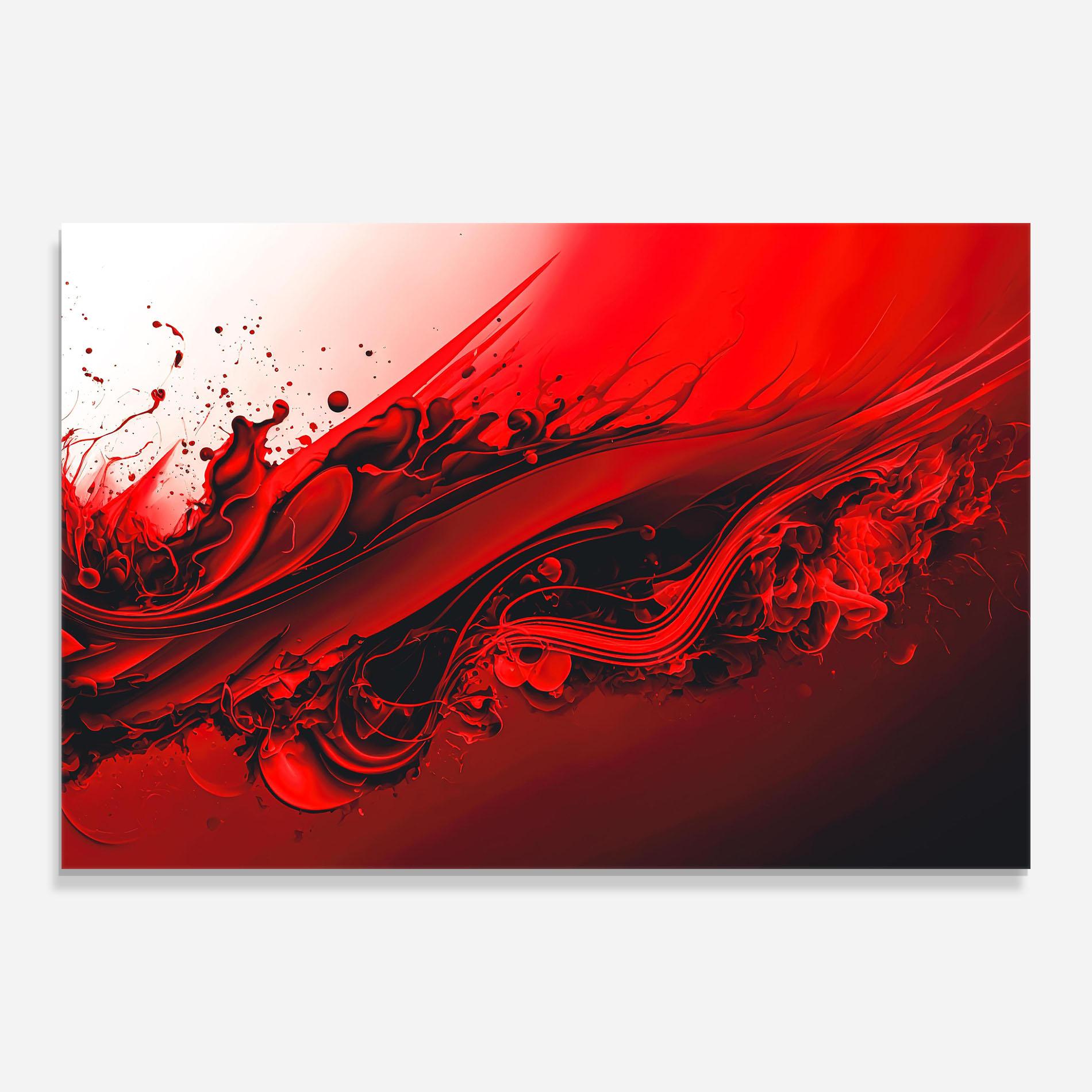 Glasbild Smooth Red Color mockup 0