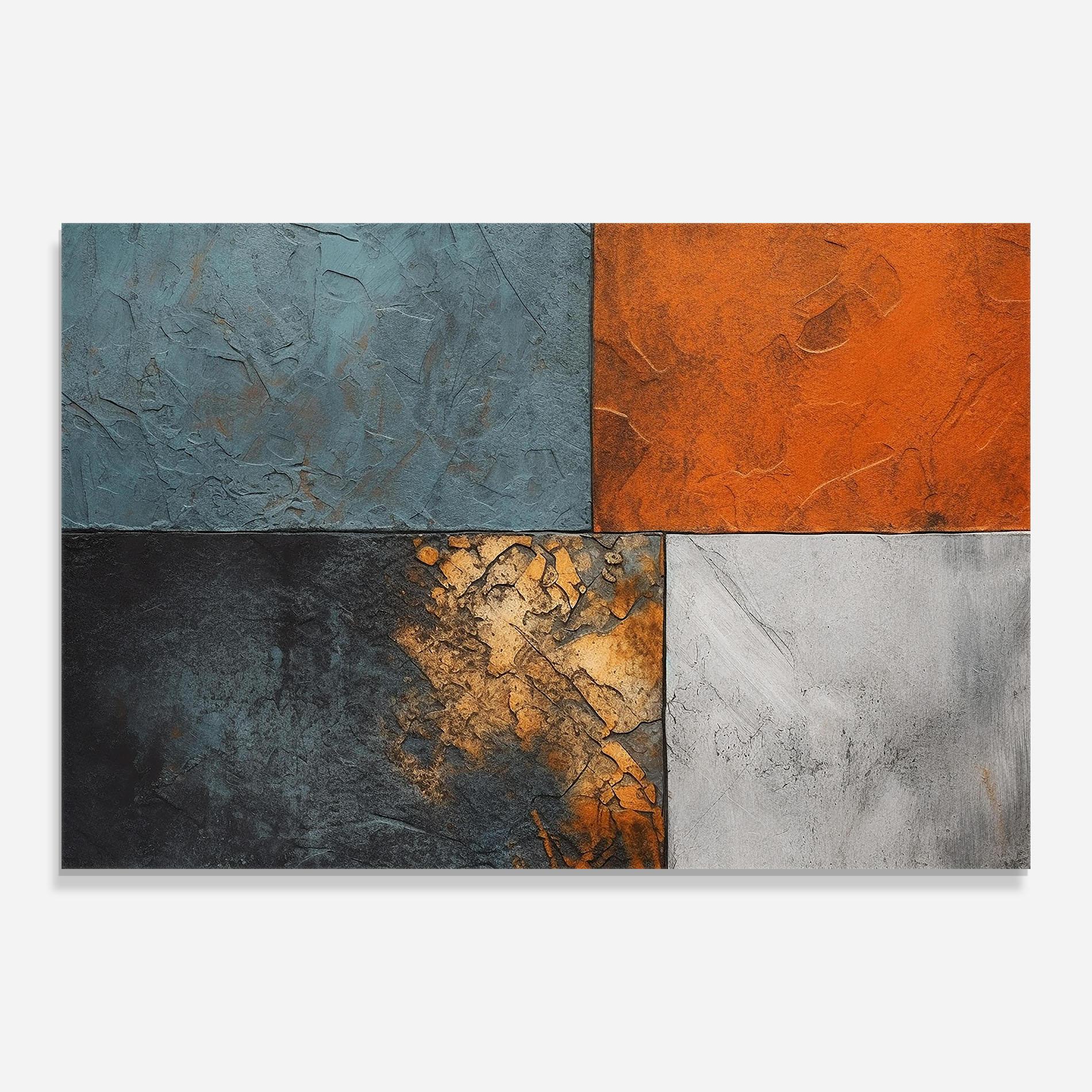 Glasbild White Square With Gold mockup 0