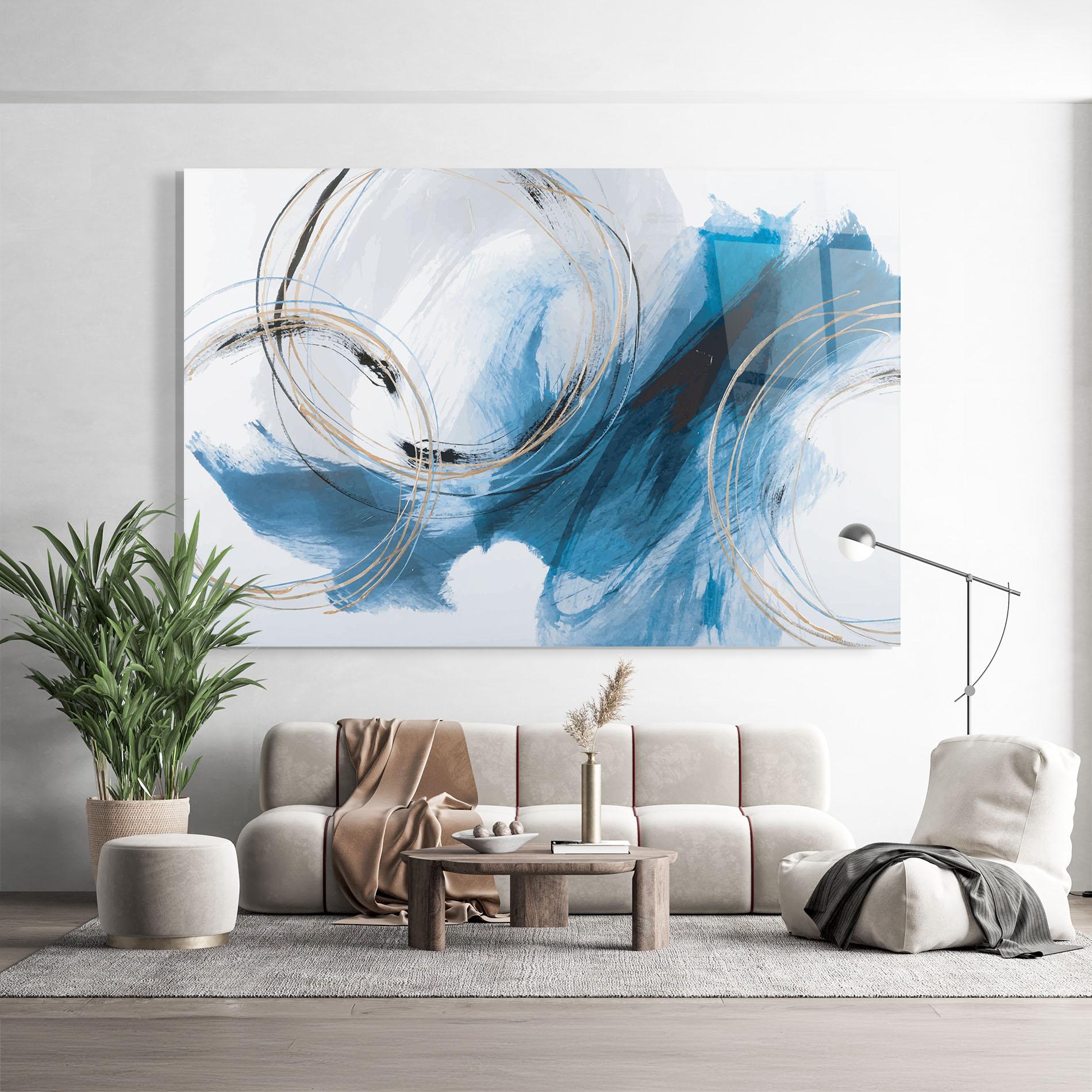 Glasbild Beautiful Abstract Painting mockup 9