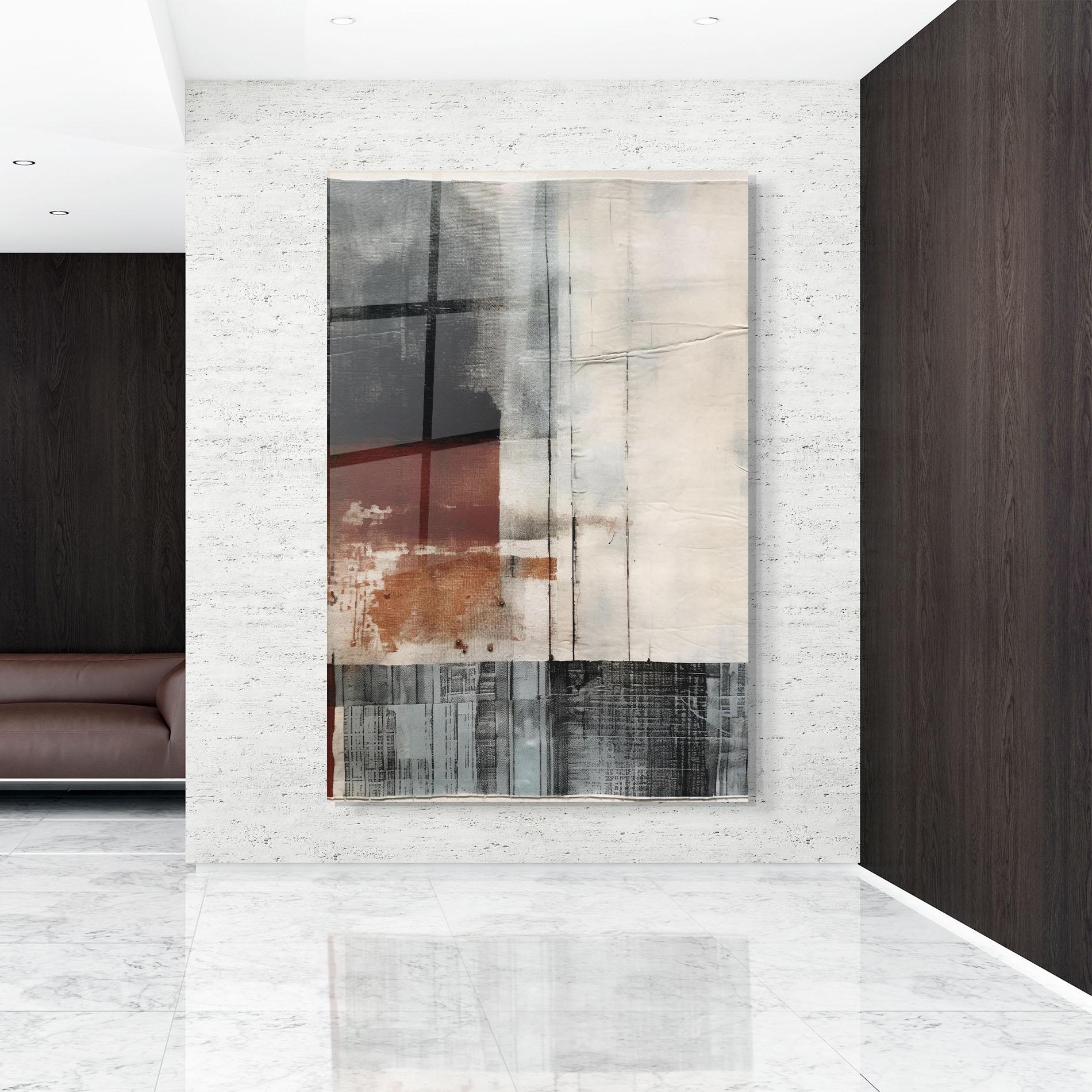 Glasbild Abstract Painting mockup 9