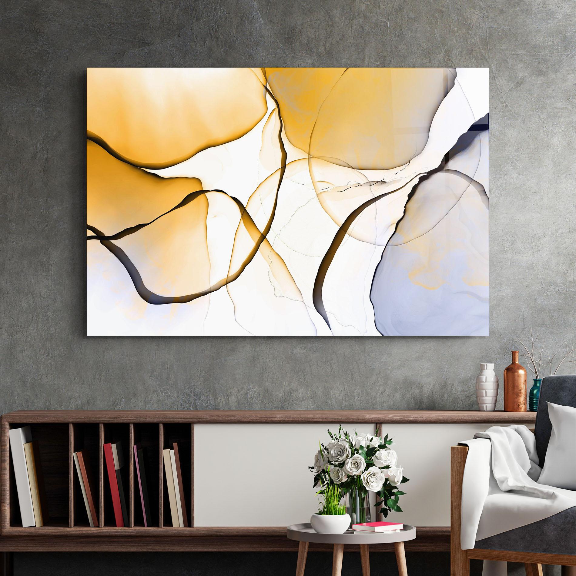 Glasbild Abstract Alcohol Ink mockup 2