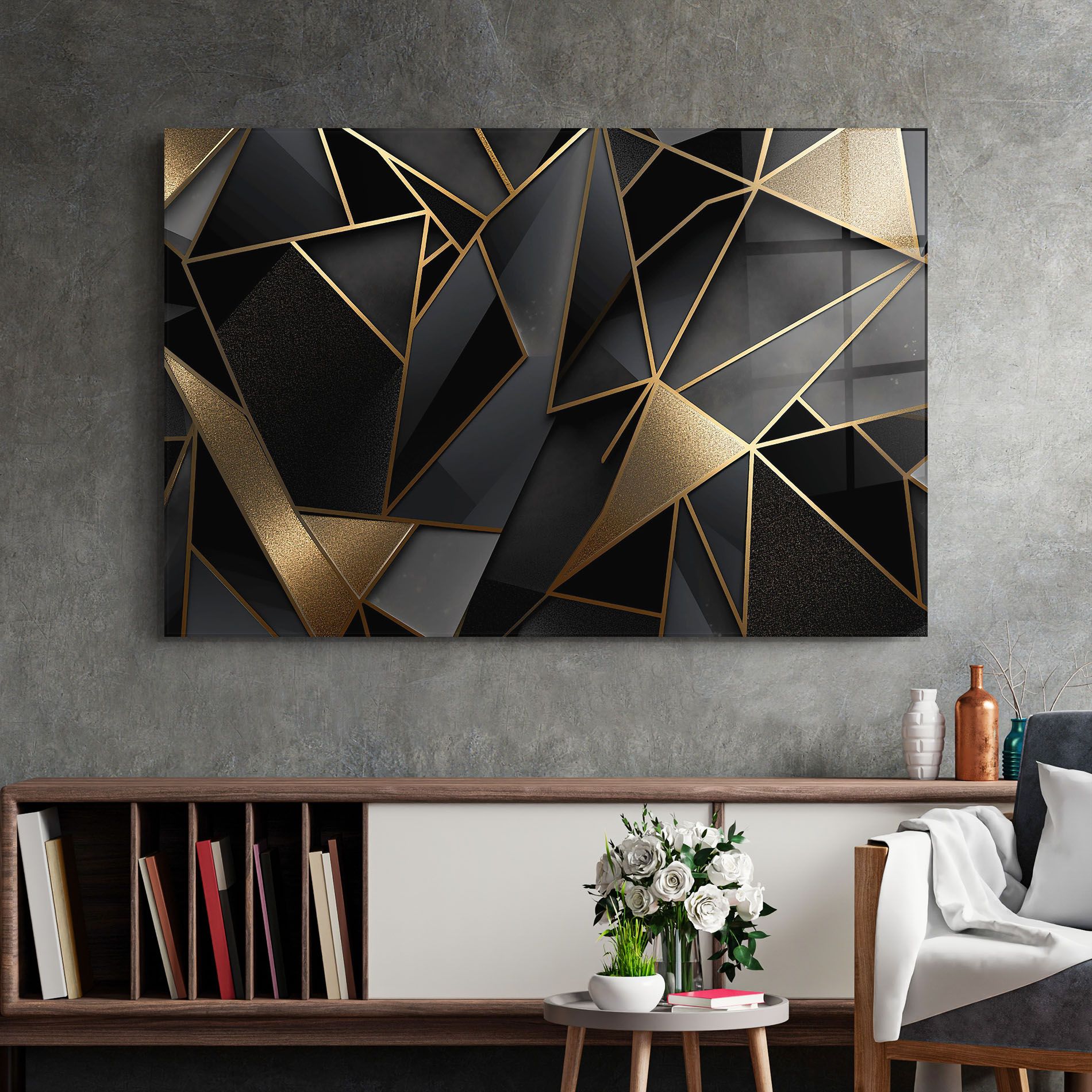 Abstract Golden Art mockup 2