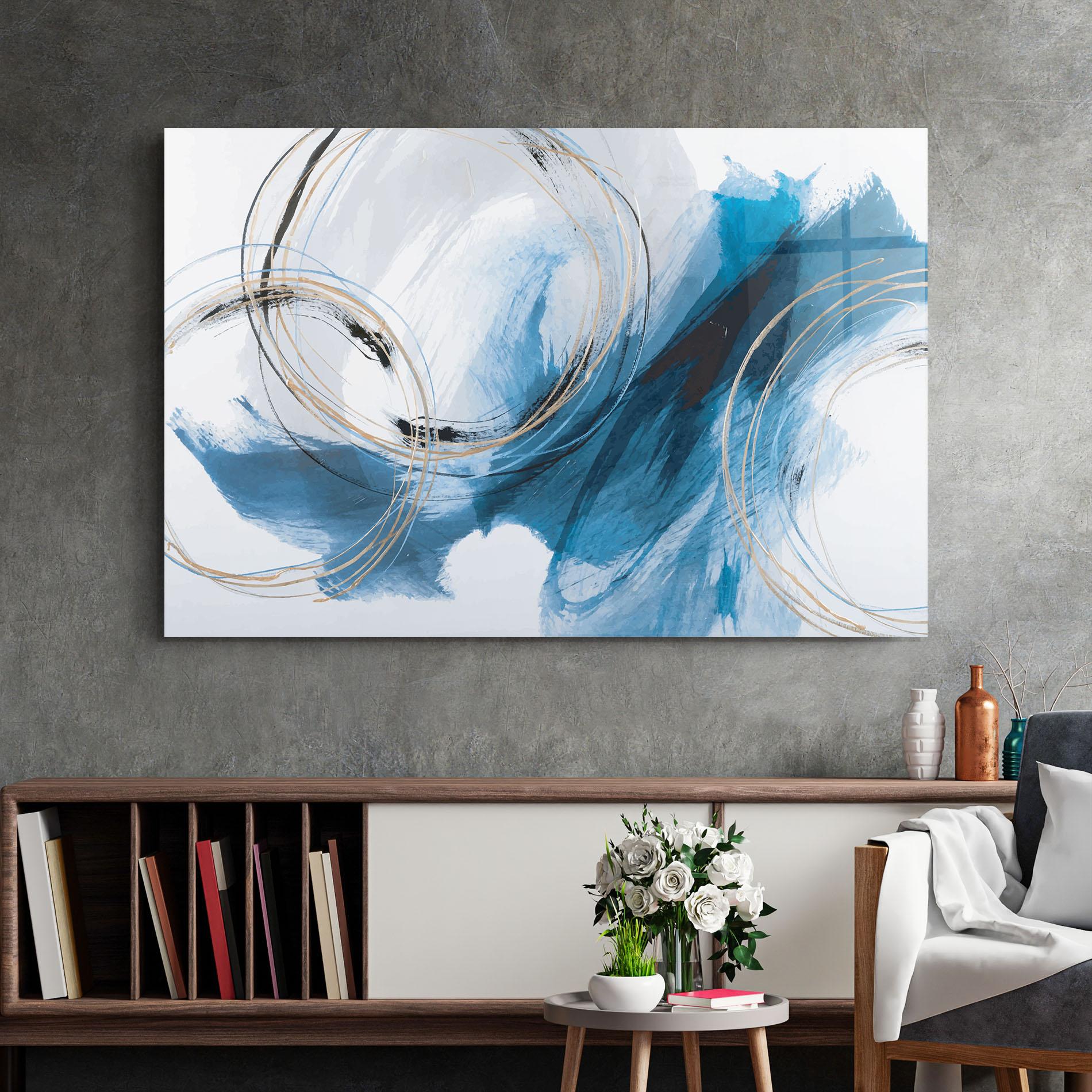 Glasbild Beautiful Abstract Painting mockup 2