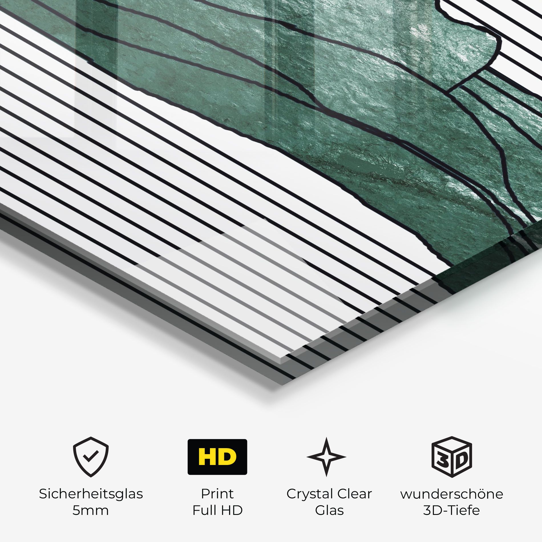 Abstract Green Face mockup 3