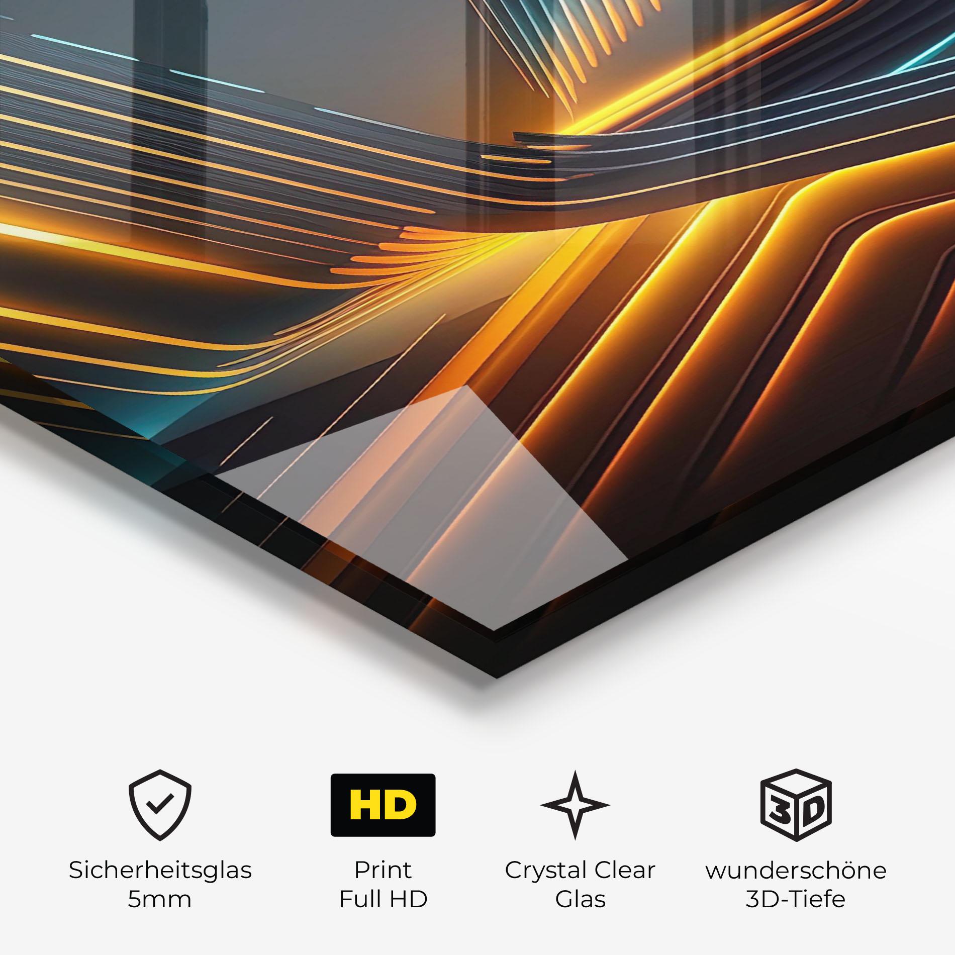 Glasbild Futuristic Background mockup 3