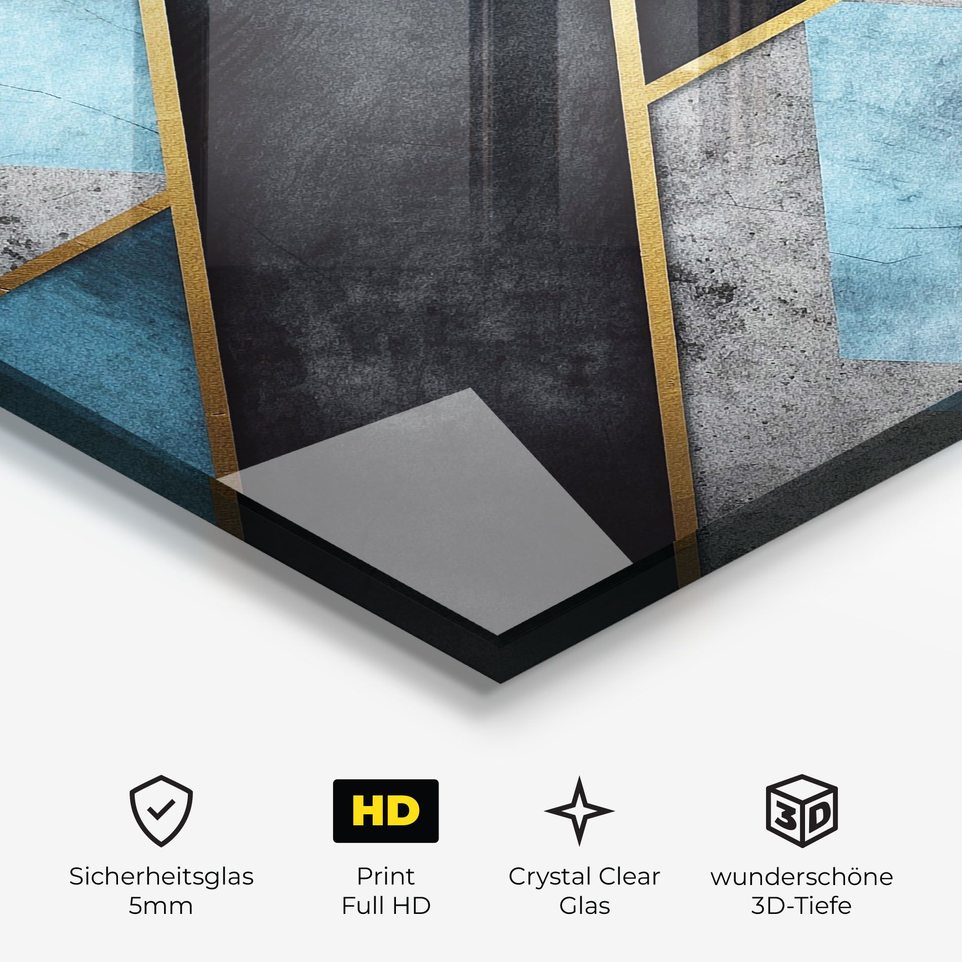 Grey With Blue Painting mockup 3