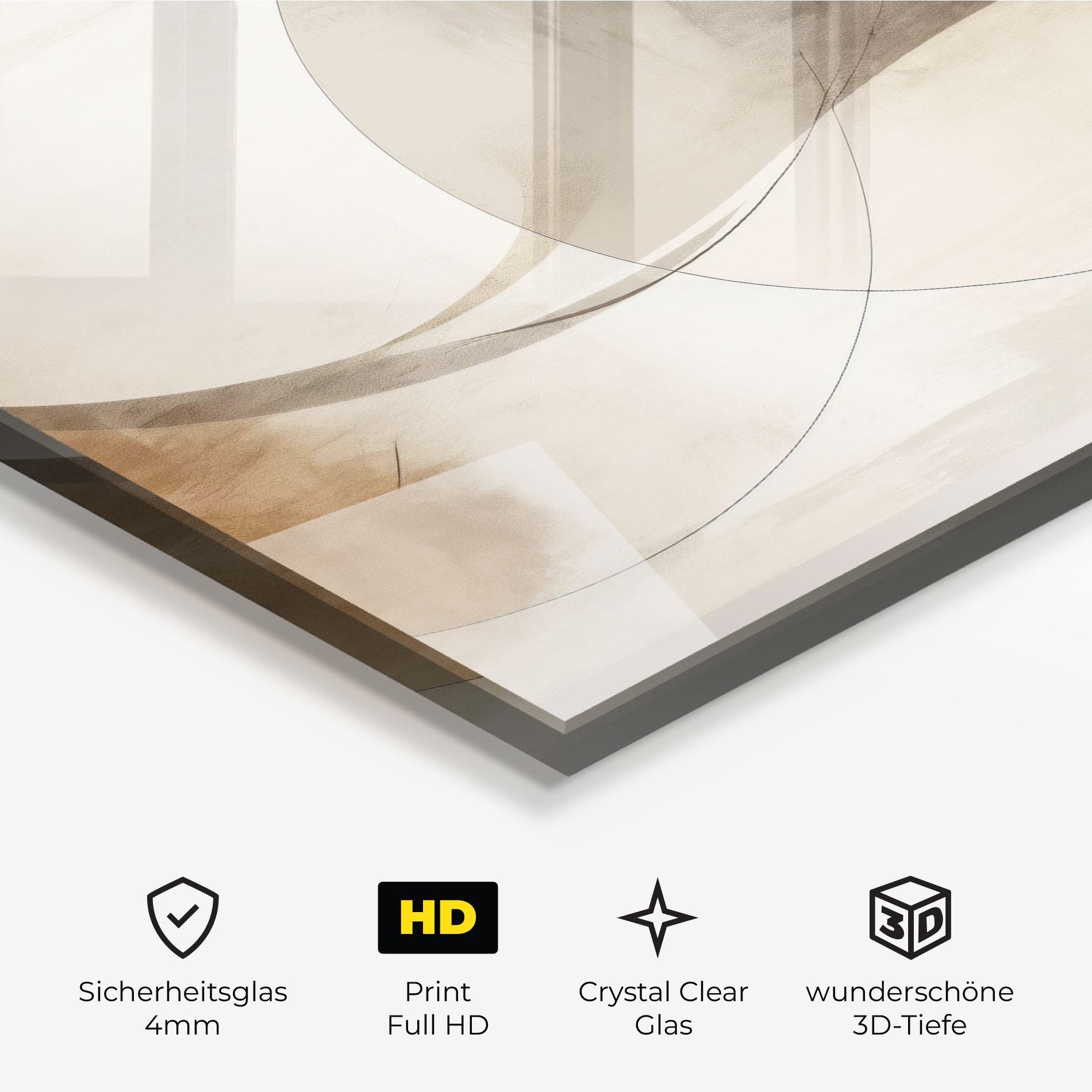 Glasbild Abstract Circle Painting mockup 3