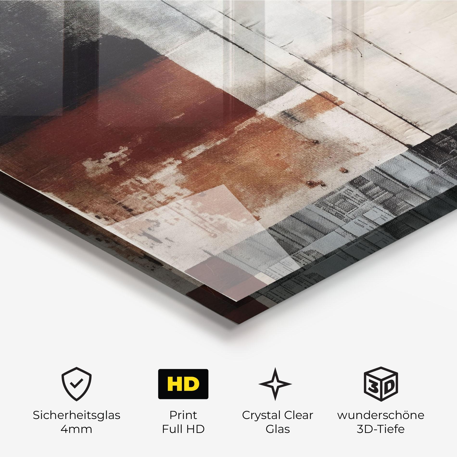 Glasbild Abstract Painting mockup 3