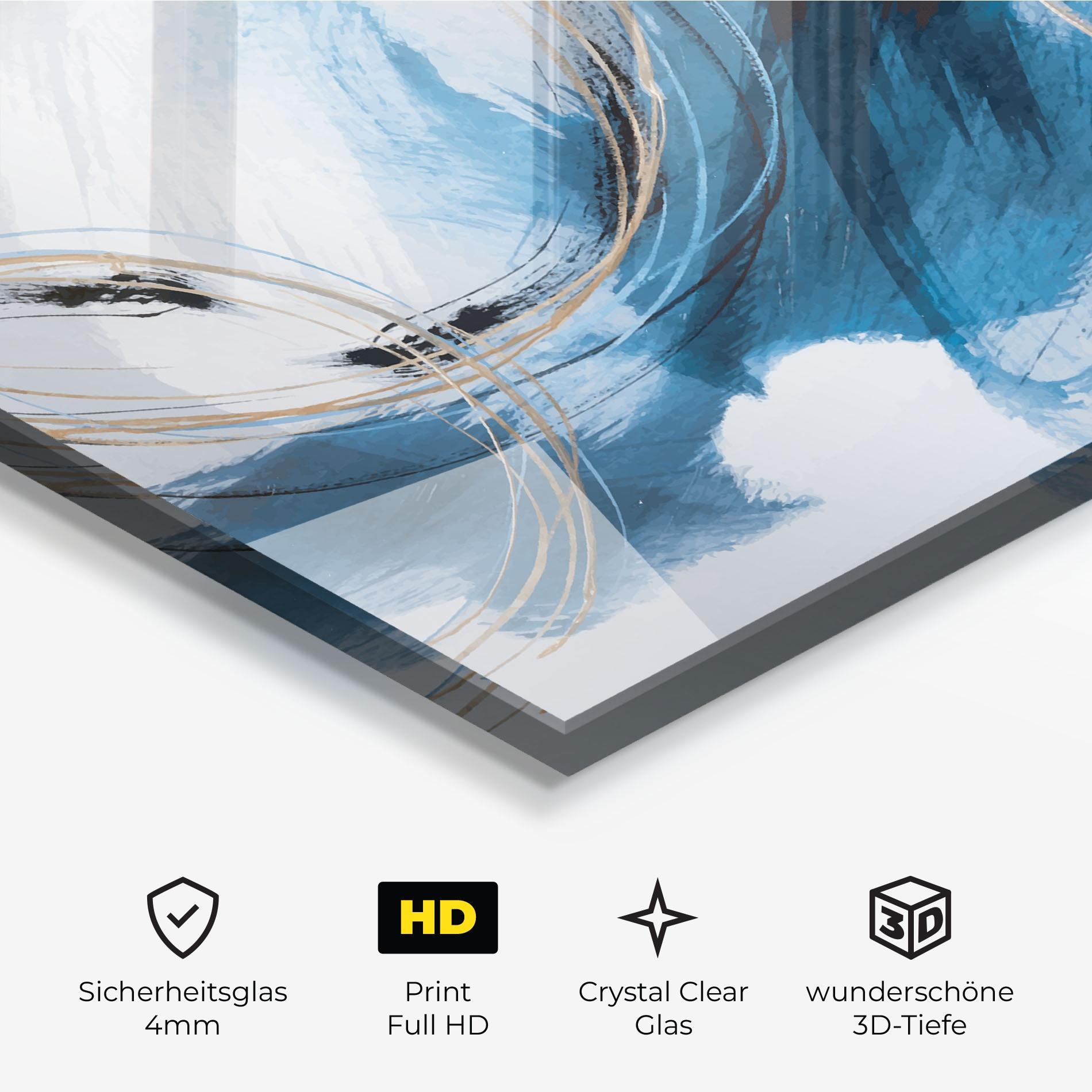 Glasbild Beautiful Abstract Painting mockup 3