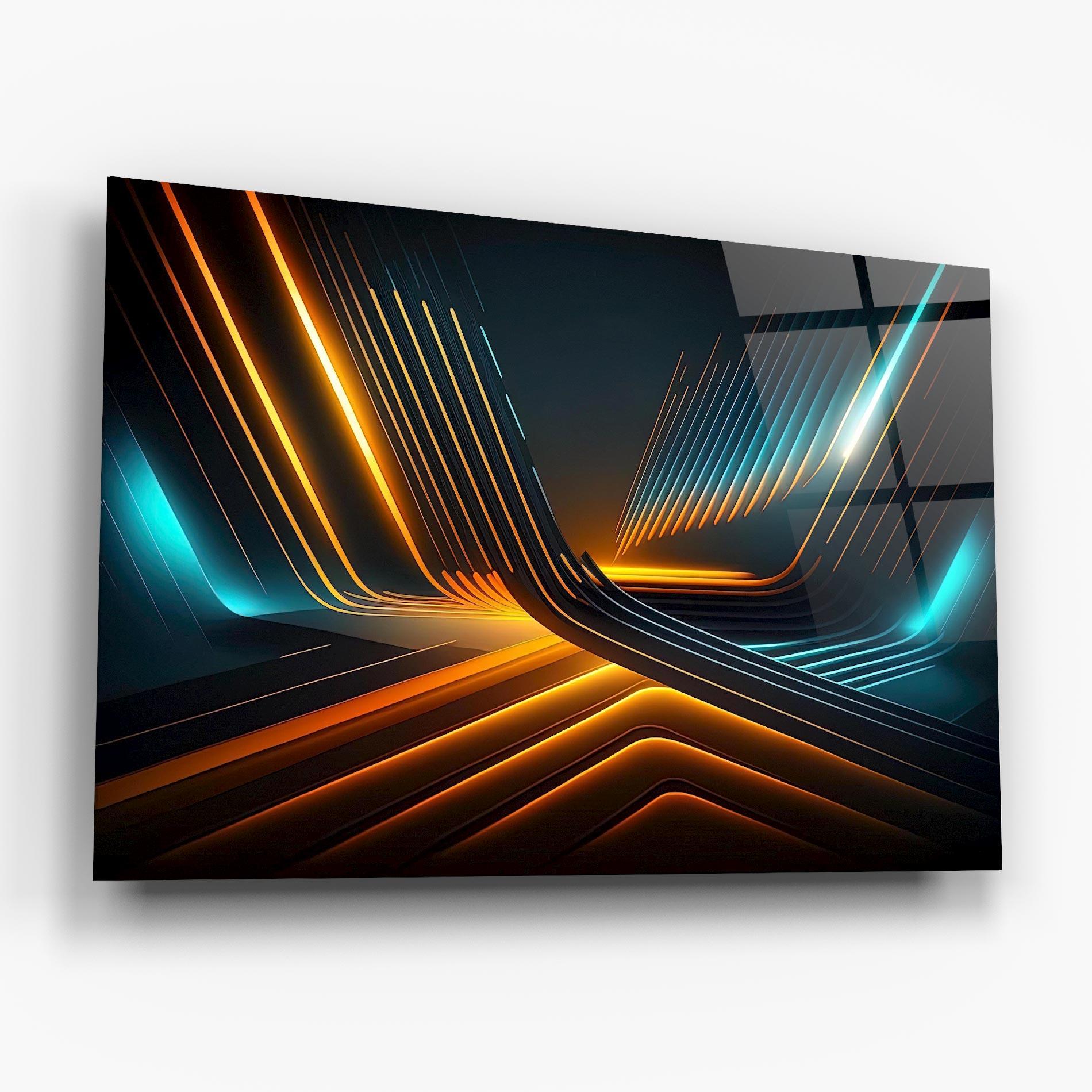 Glasbild Futuristic Background mockup 6