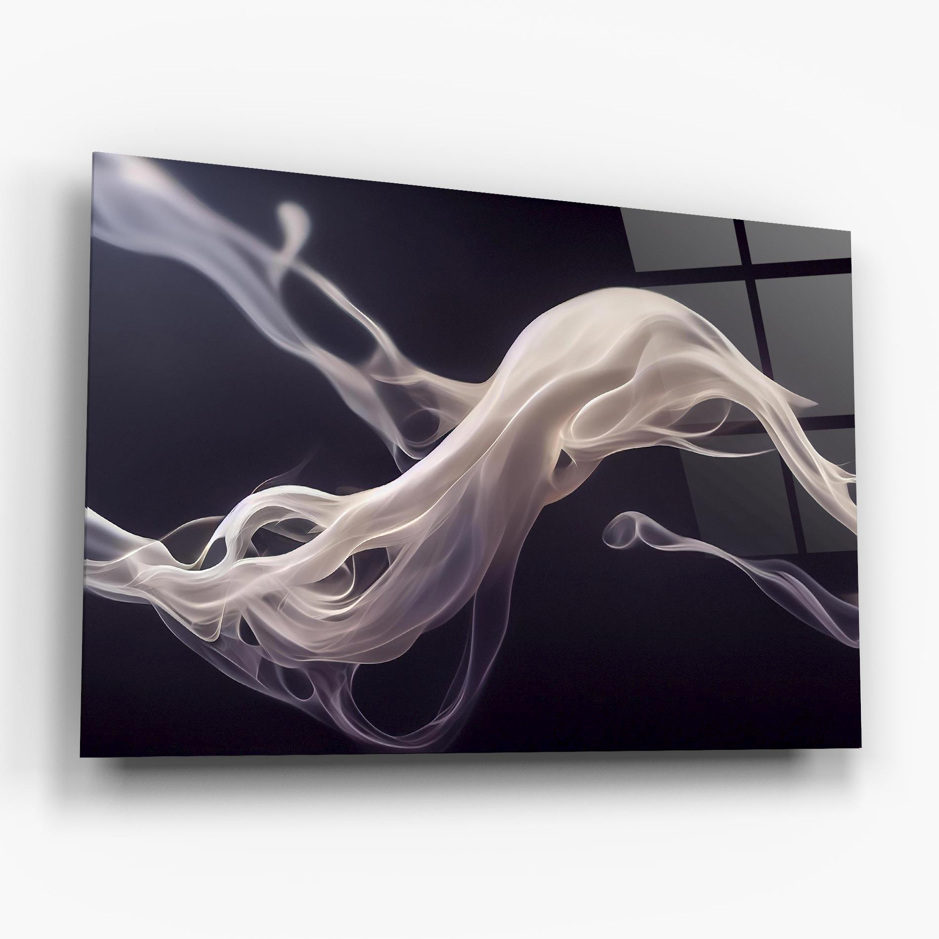Glasbild Grey Smoke mockup 6