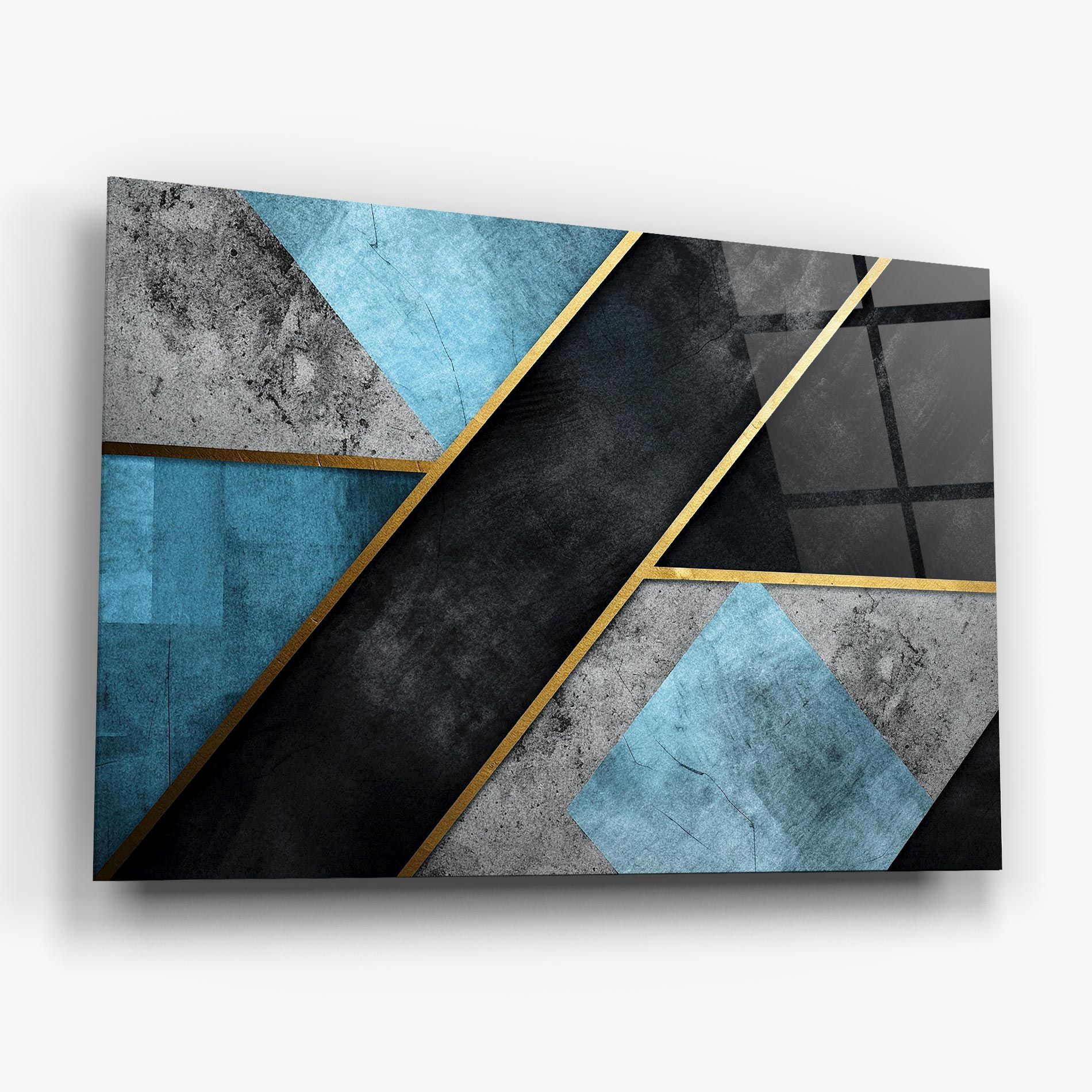 Grey With Blue Painting mockup 6