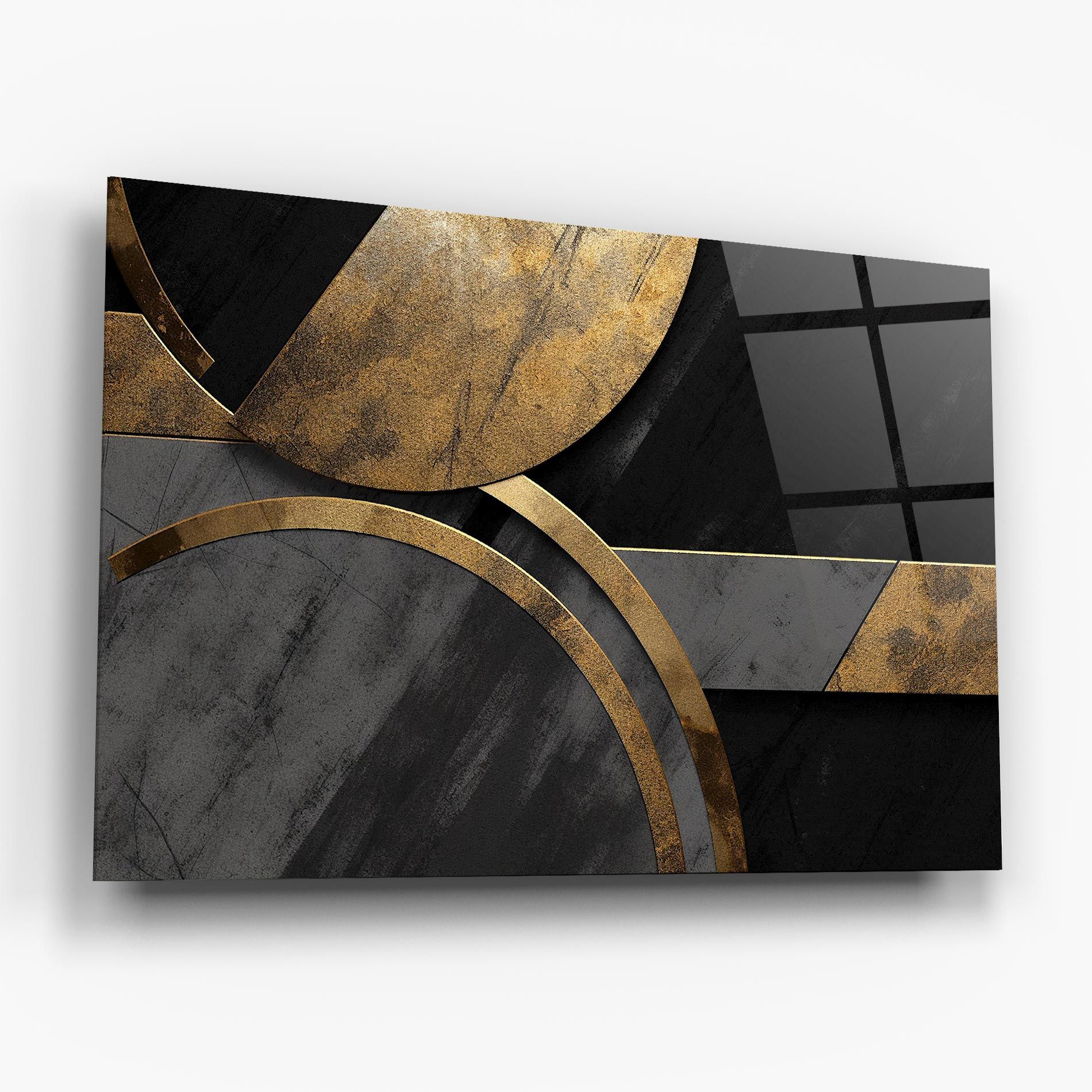 Grey With Gold Painting mockup 6
