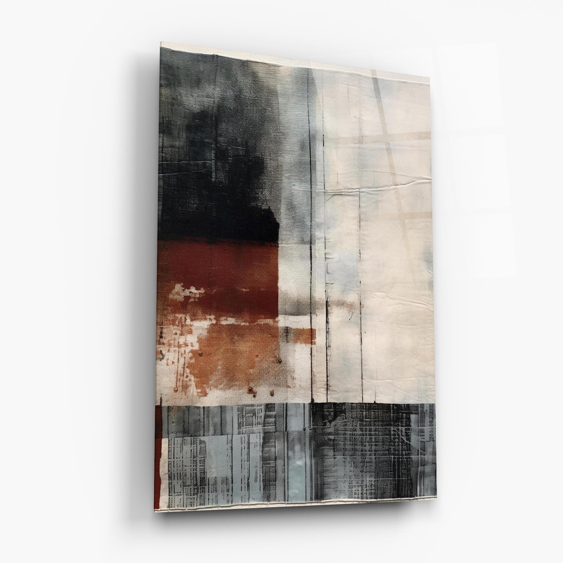 Glasbild Abstract Painting mockup 6