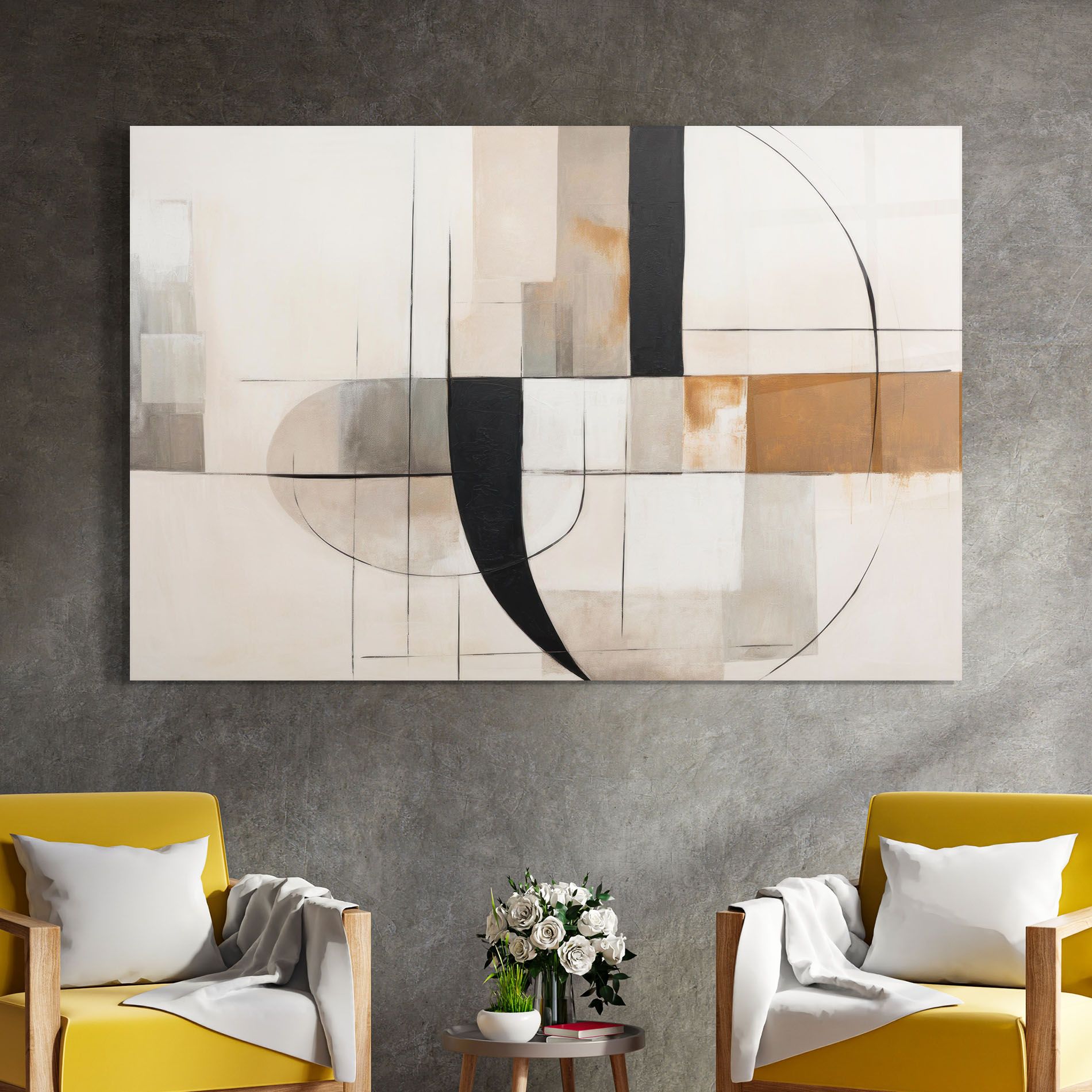 Black Abstract Lines mockup 4