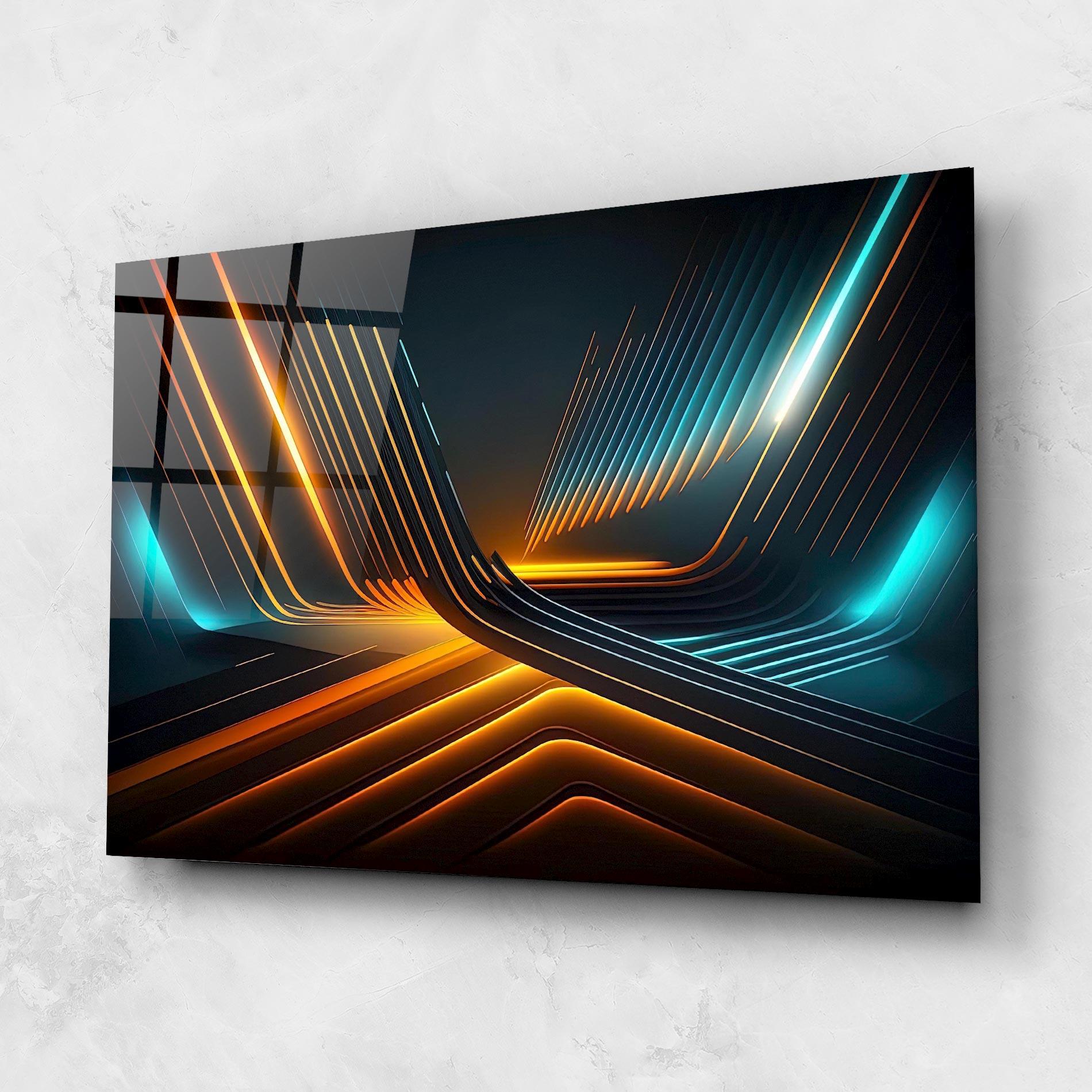 Glasbild Futuristic Background mockup 1