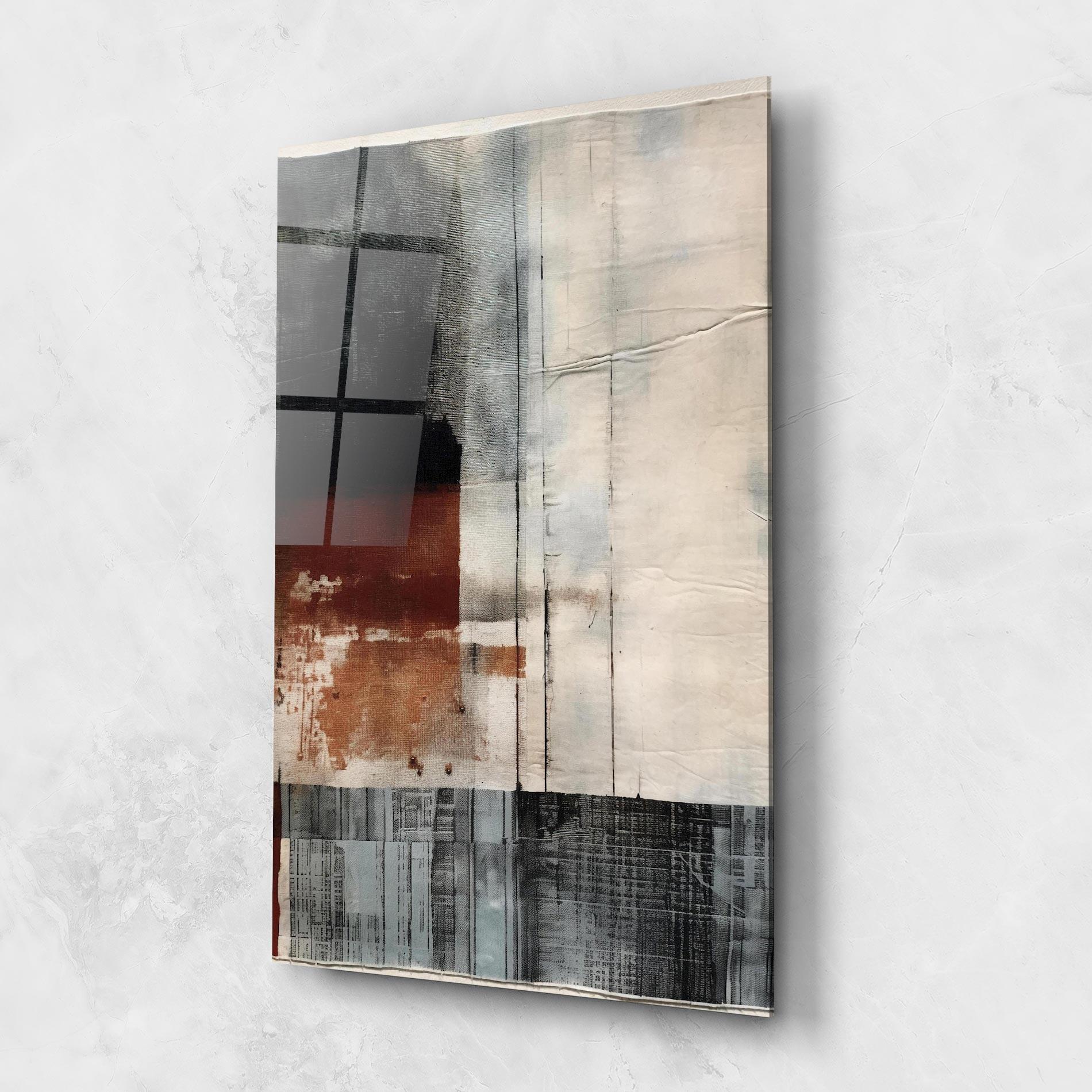 Glasbild Abstract Painting mockup 1