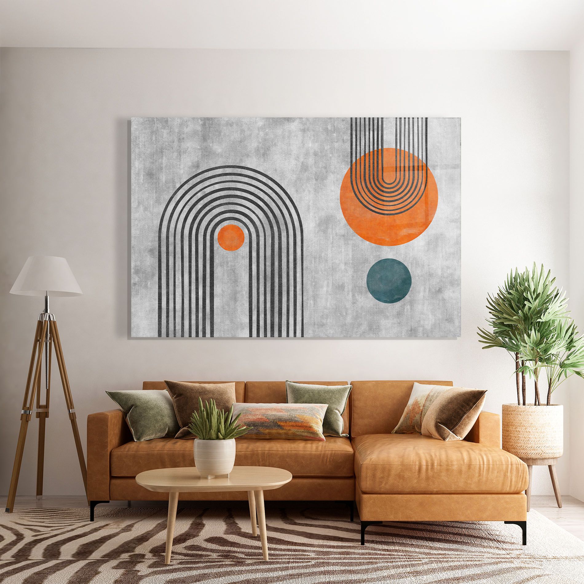 Abstract Orange Circles mockup 7
