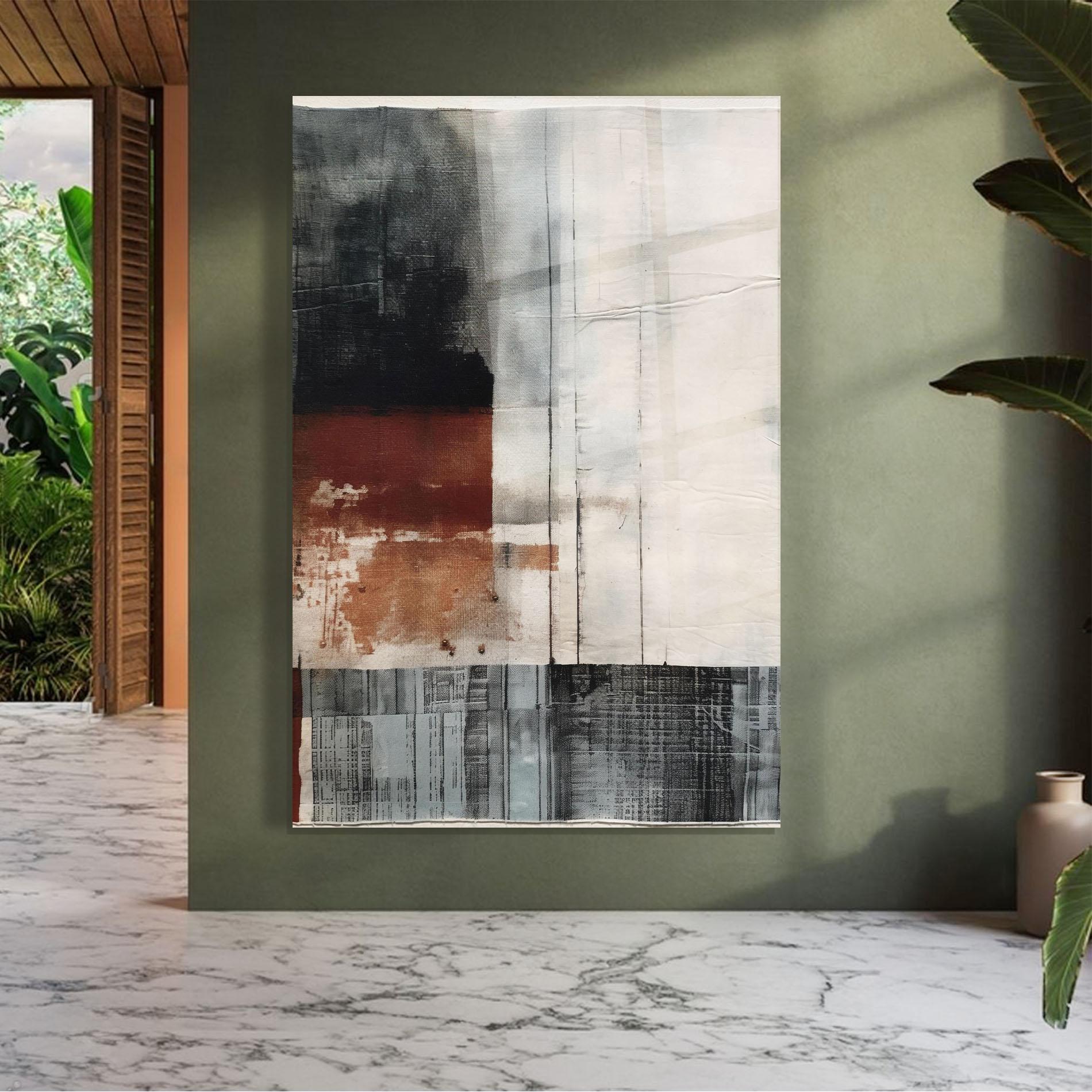 Glasbild Abstract Painting mockup 7