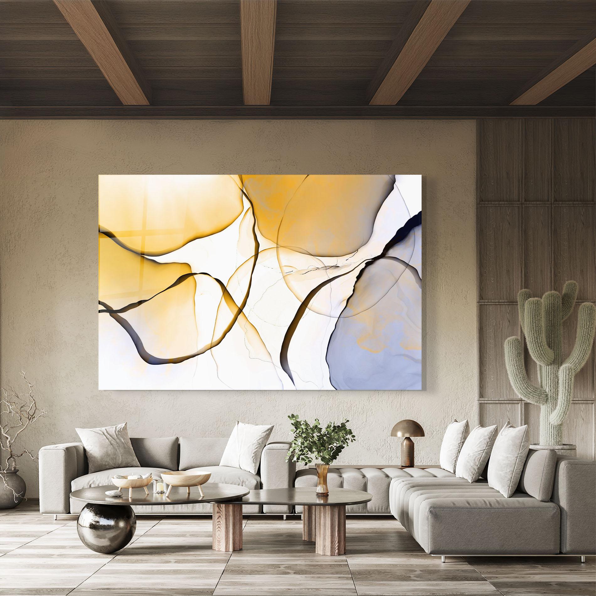 Glasbild Abstract Alcohol Ink mockup 8