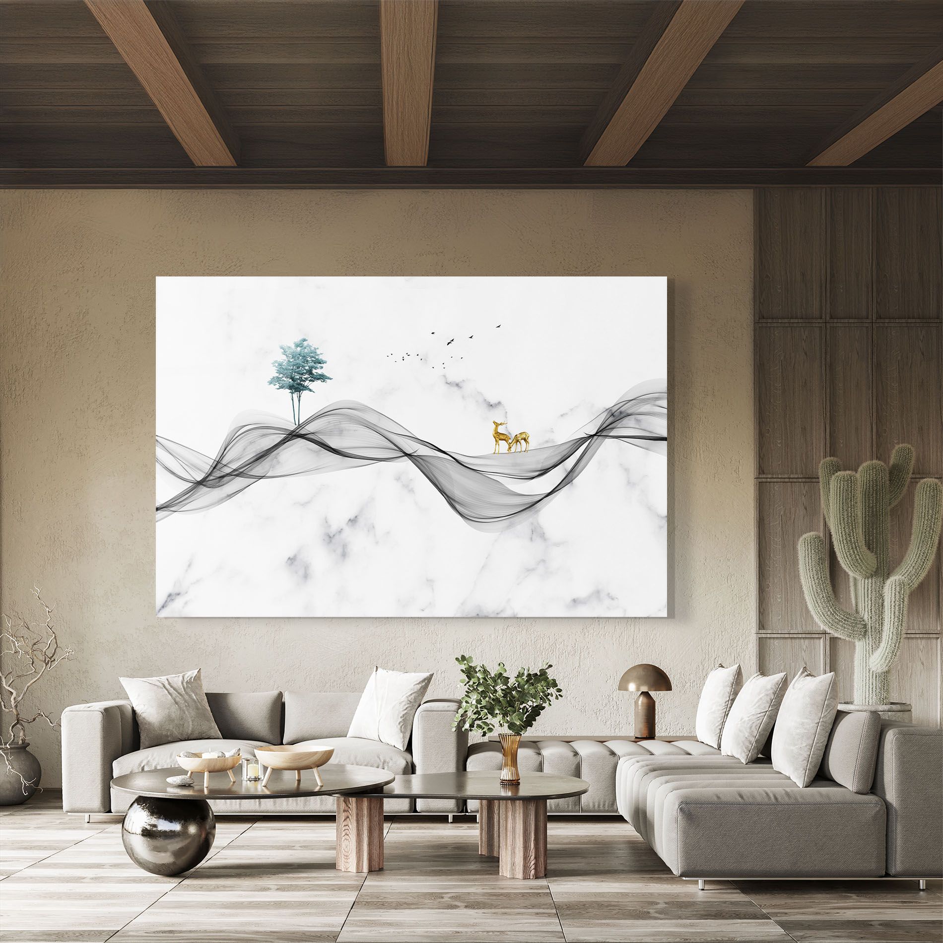 Abstract Golden Landscape 1 mockup 8