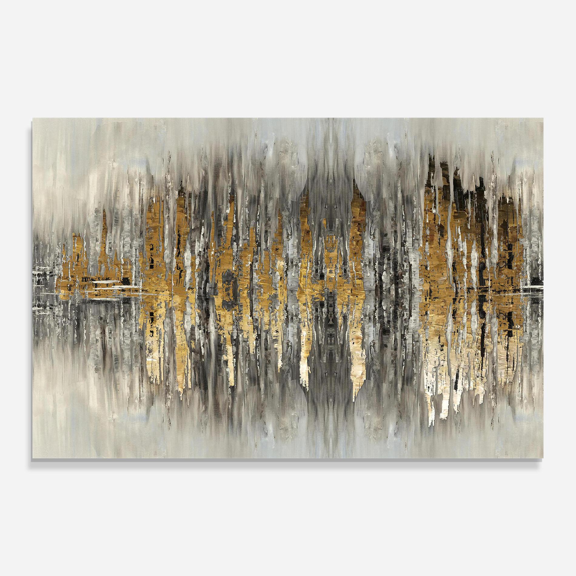 Glasbild Acrylic Silver Paint mockup 0