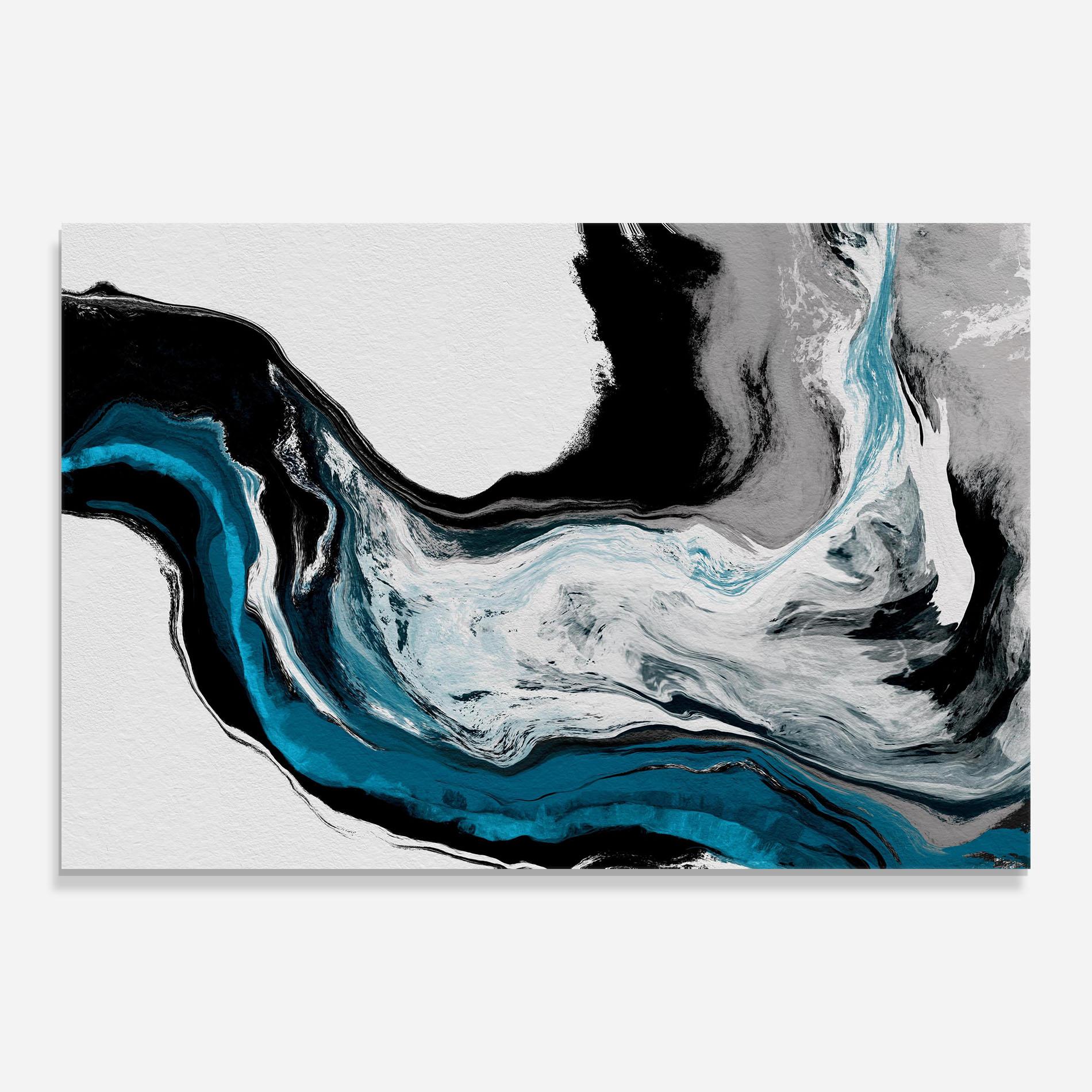 Glasbild Beautiful Abstract Wave mockup 0
