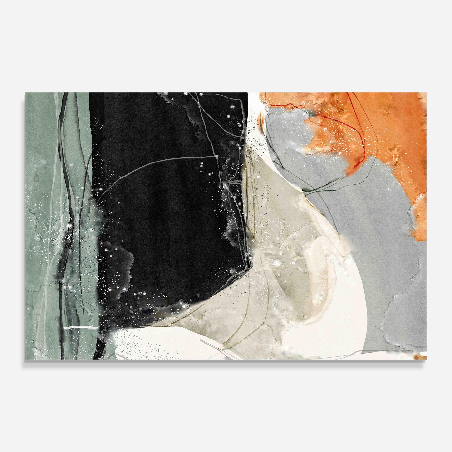 Glasbild Beautiful White Drops mockup 0