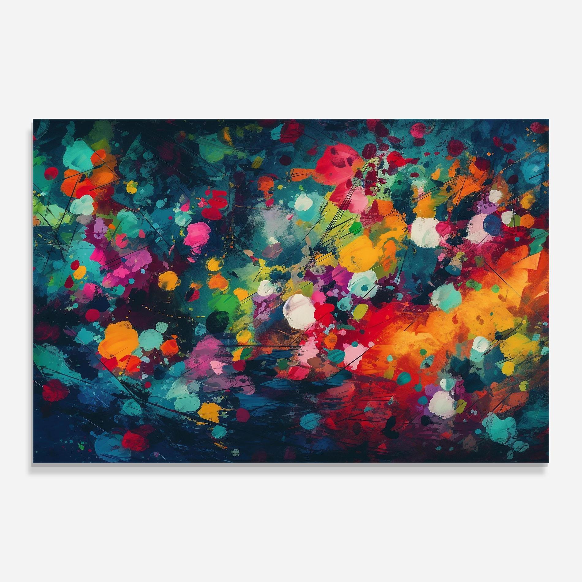 Glasbild Colors Blue Background mockup 0