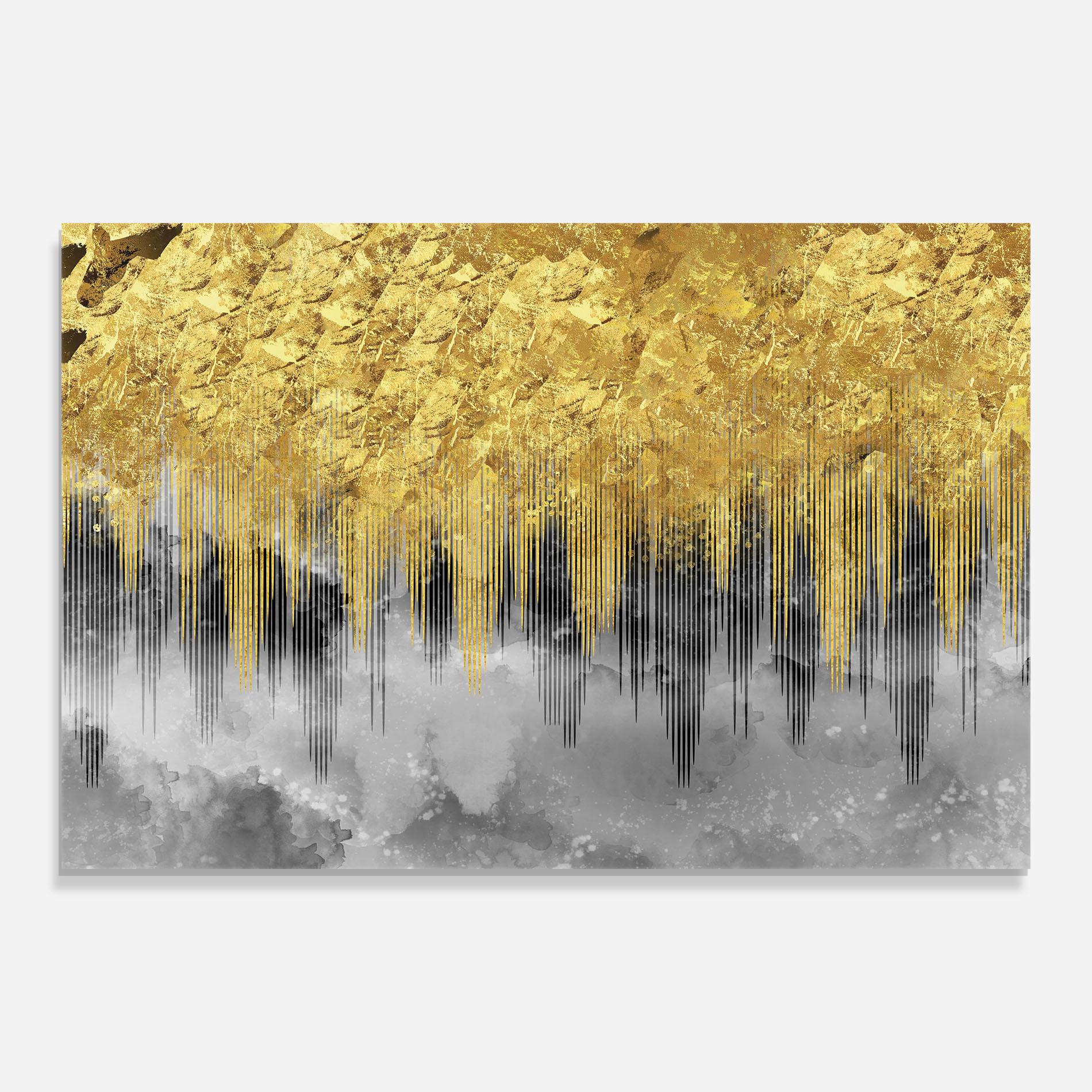 Glasbild Golden Grey mockup 0