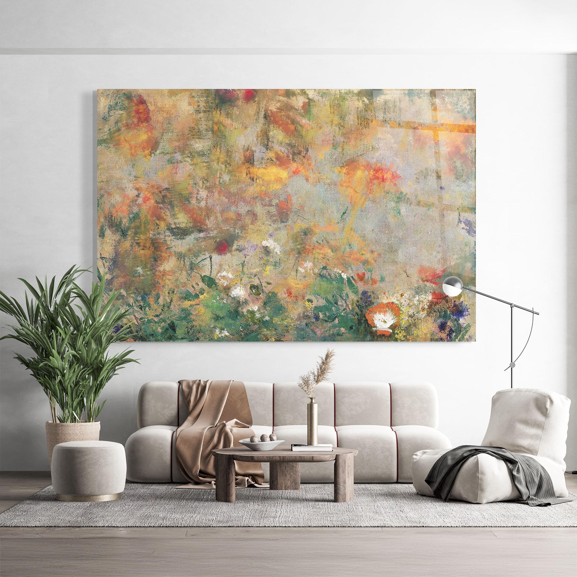 Glasbild Abstract Flowers mockup 9