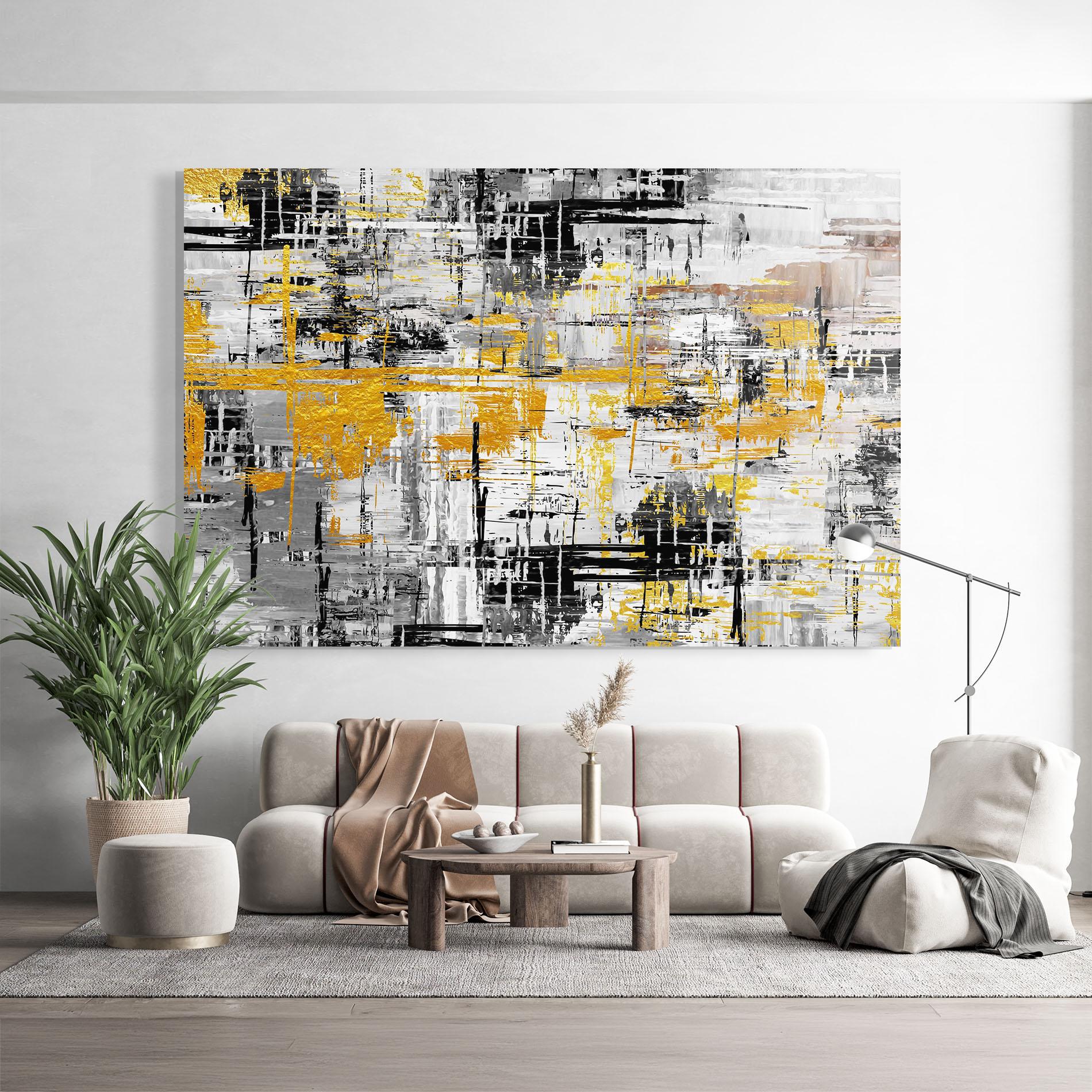 Glasbild Abstract Mix Color mockup 9