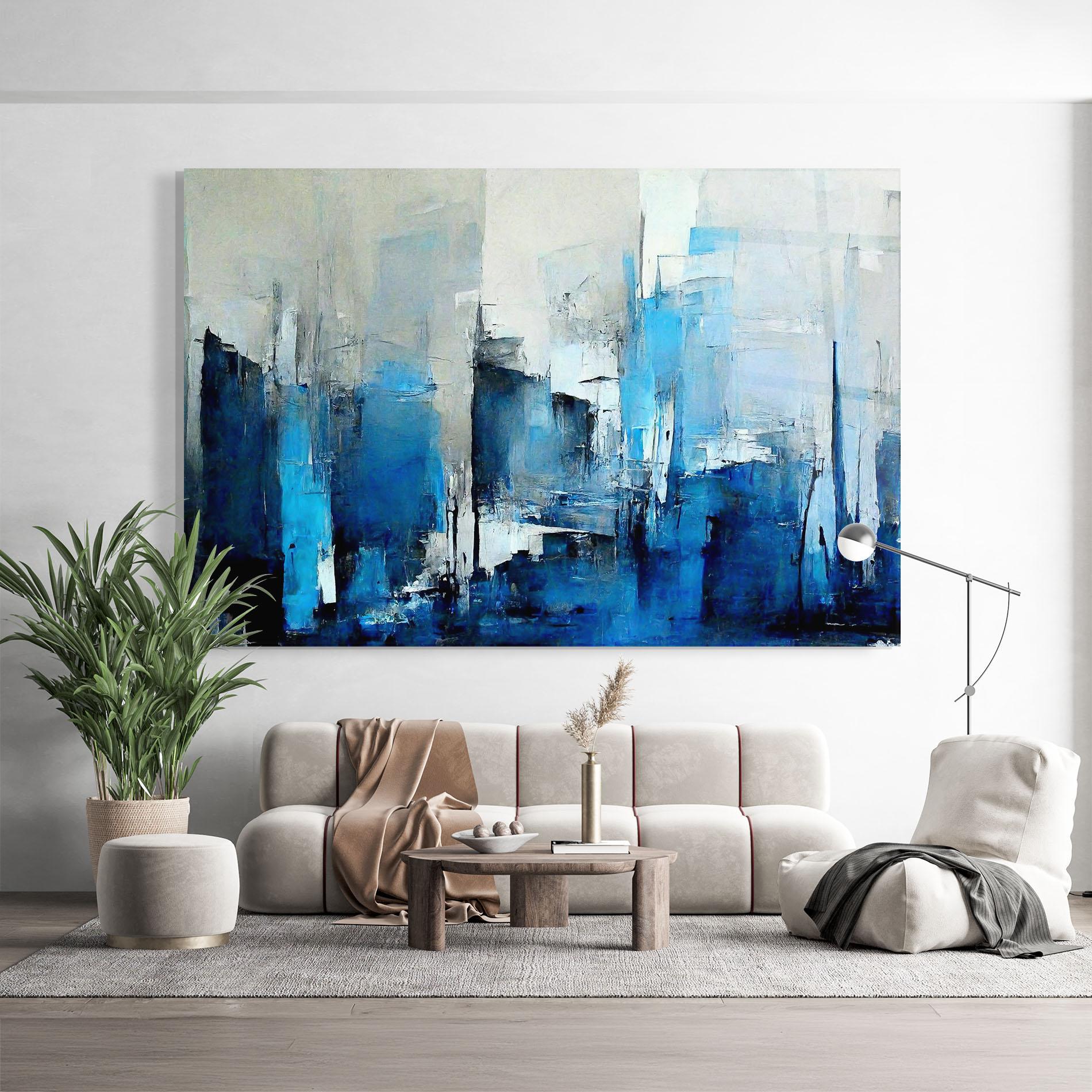 Glasbild Blue Gray Color mockup 9