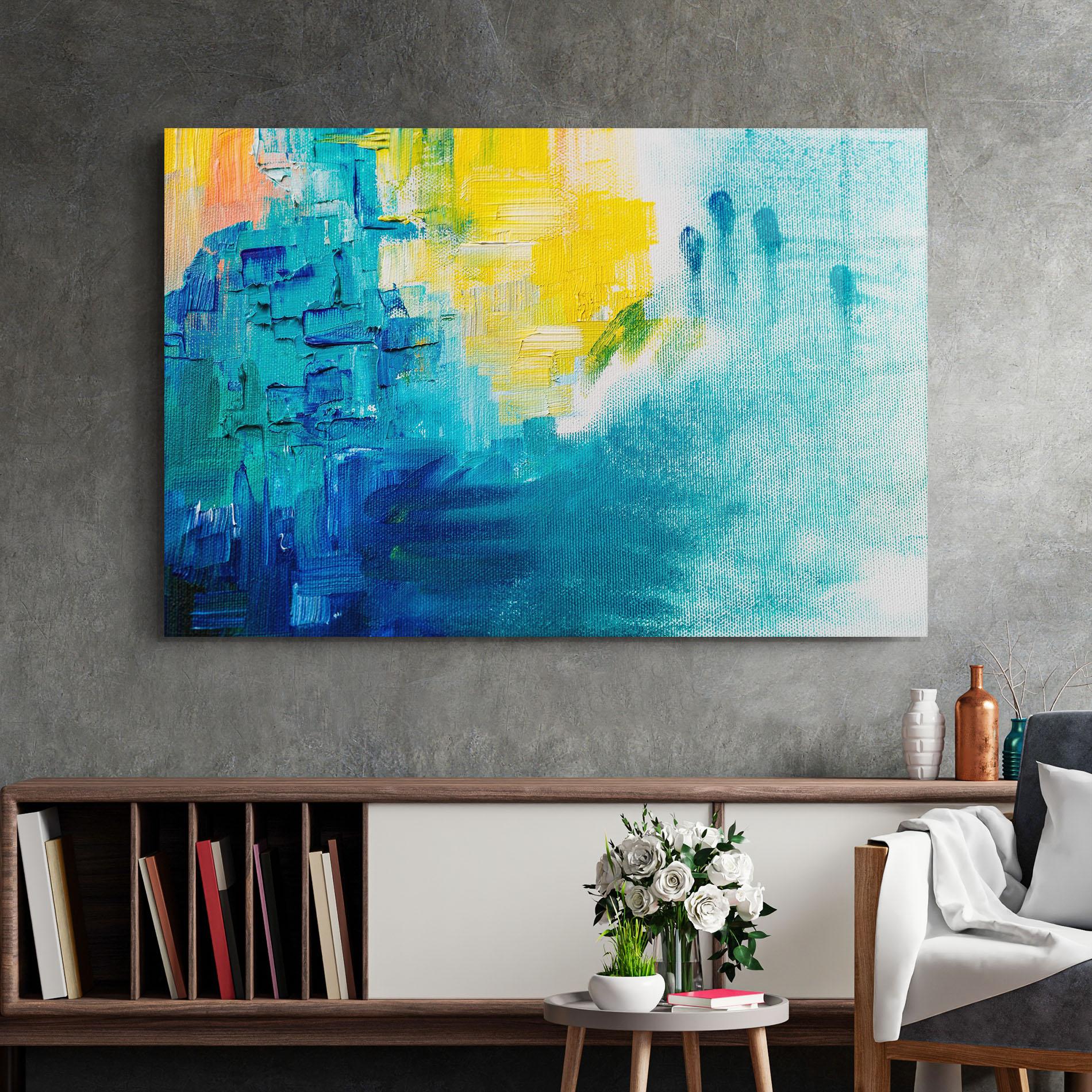 Glasbild Abstract Hand Mark mockup 2