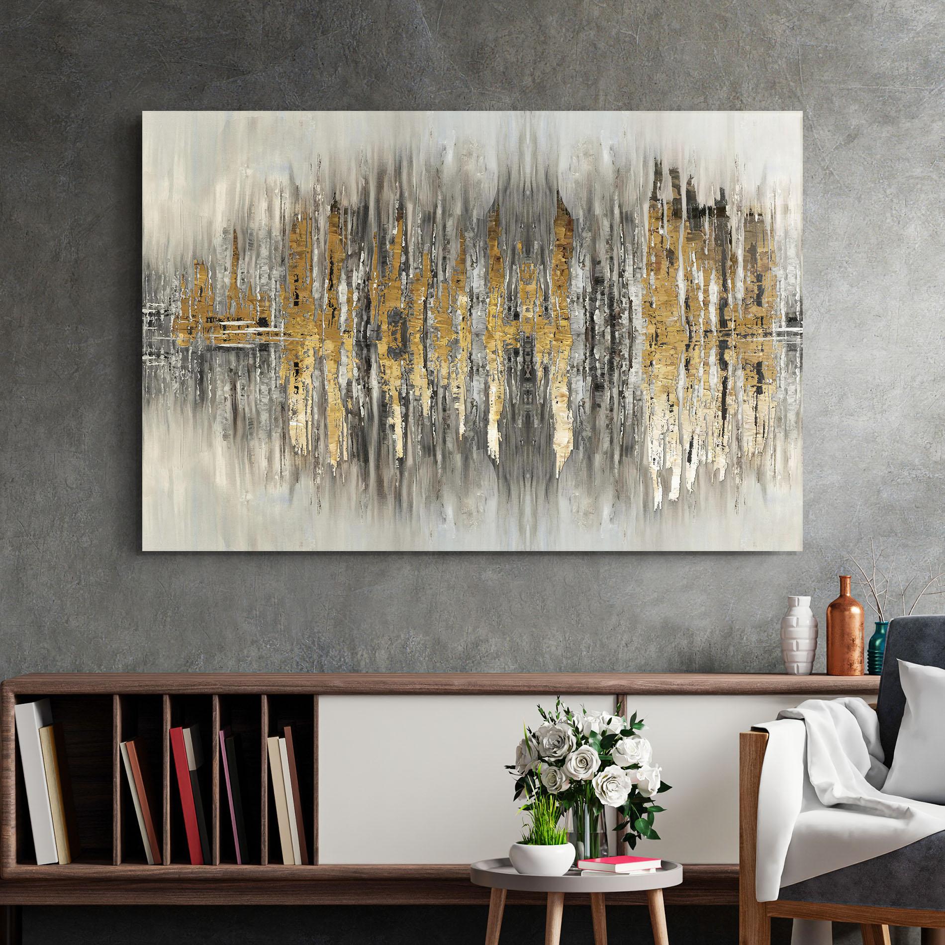 Glasbild Acrylic Silver Paint mockup 2