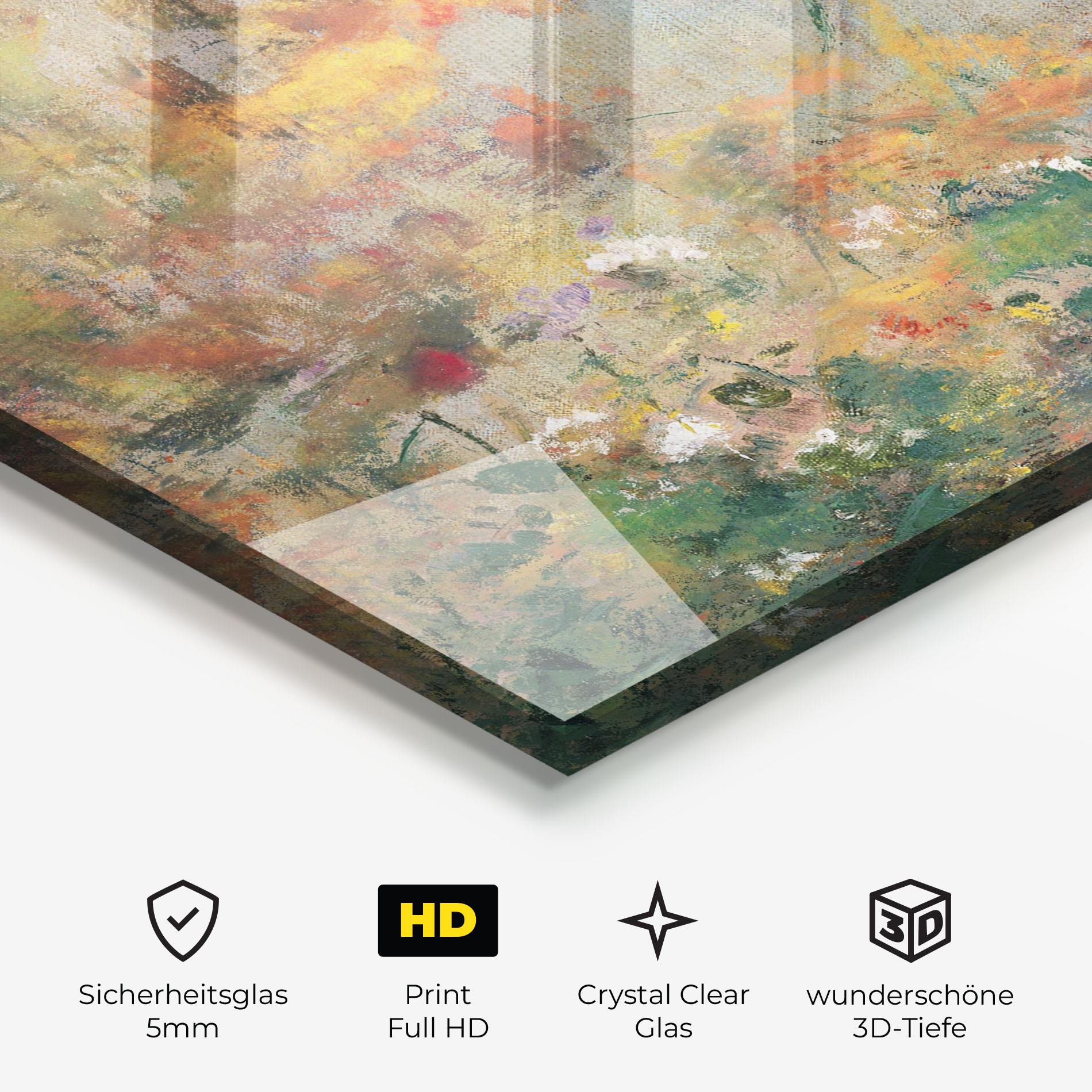 Glasbild Abstract Flowers mockup 3