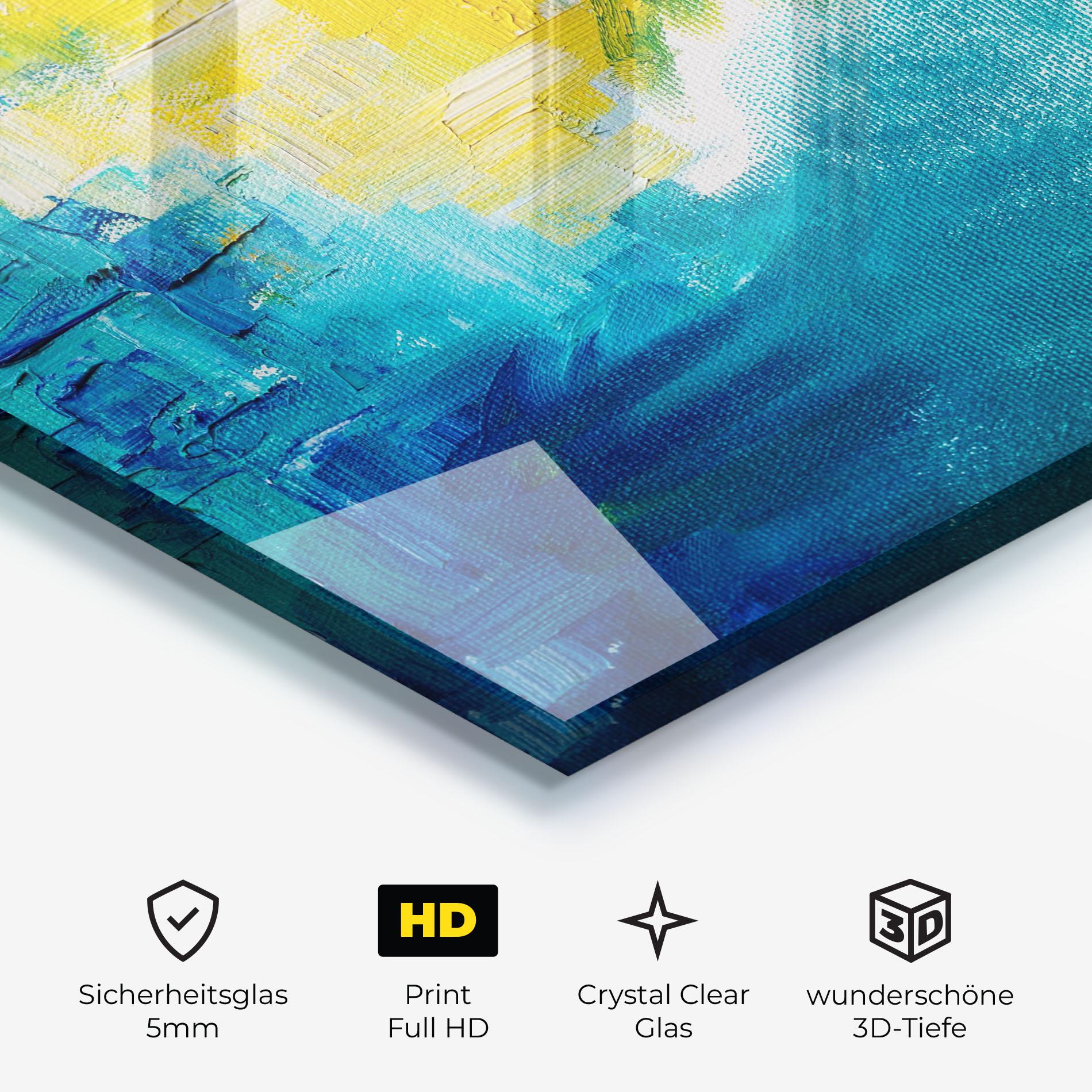 Glasbild Abstract Hand Mark mockup 3