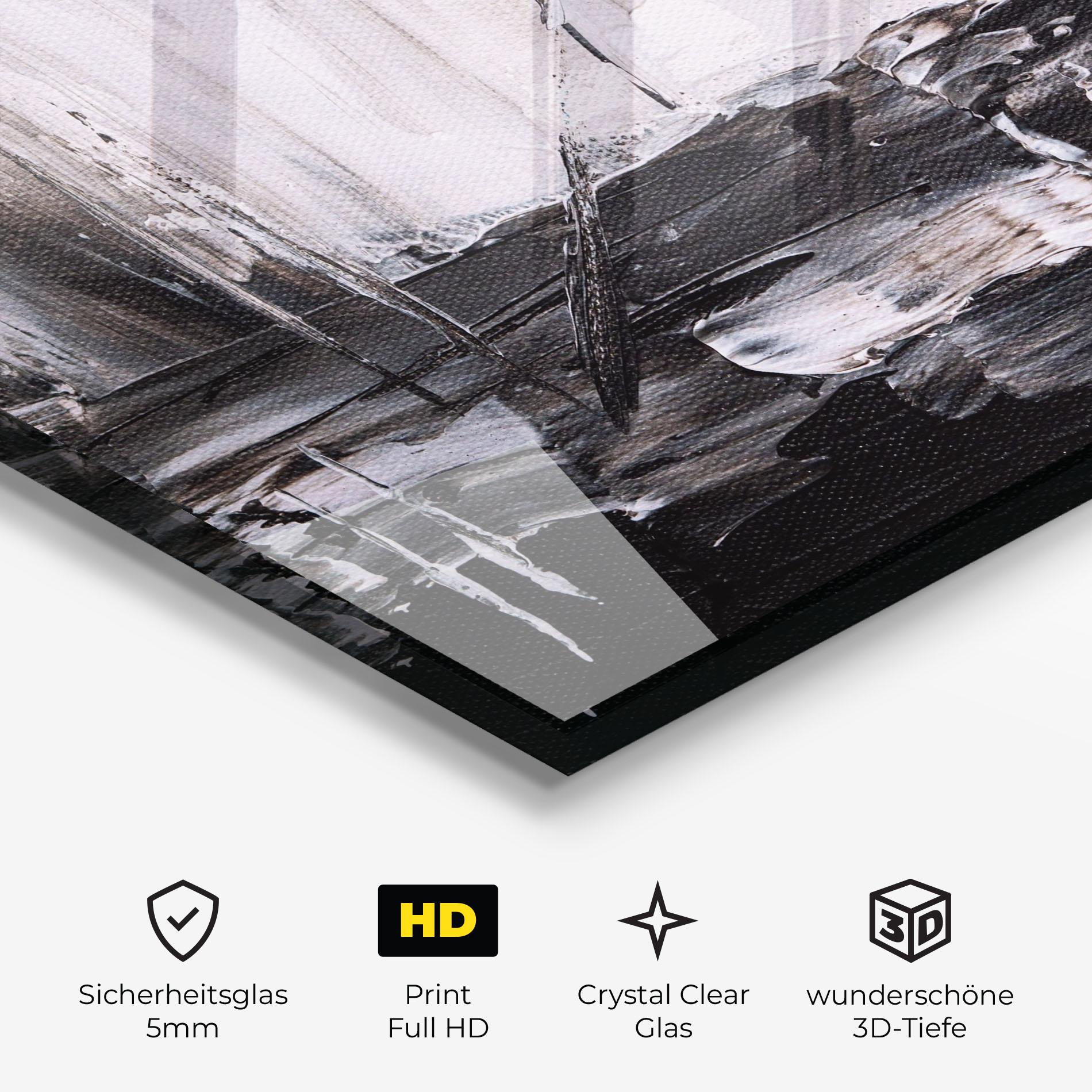 Glasbild Abstract Paintings mockup 3