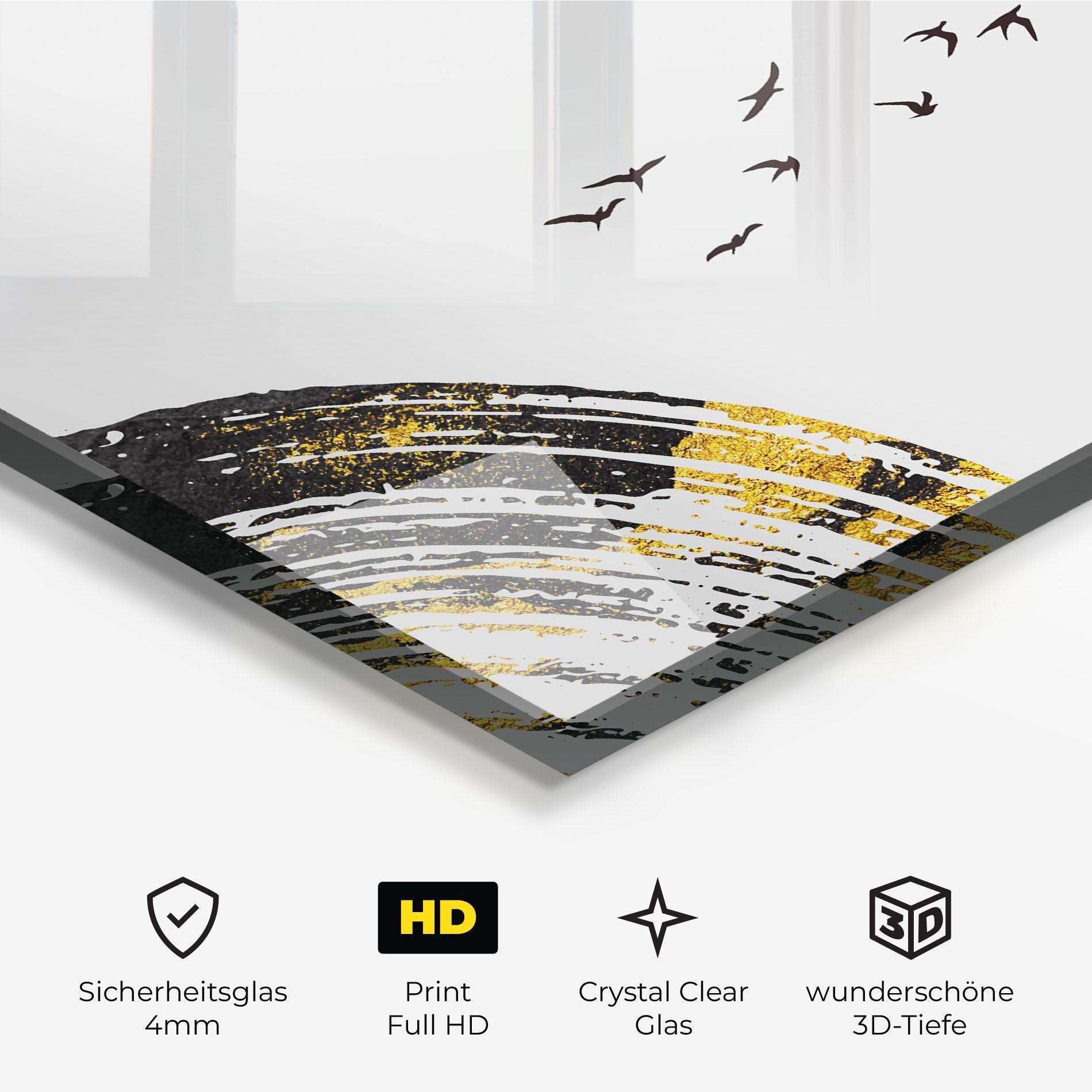 Glasbild Golden Deer mockup 3