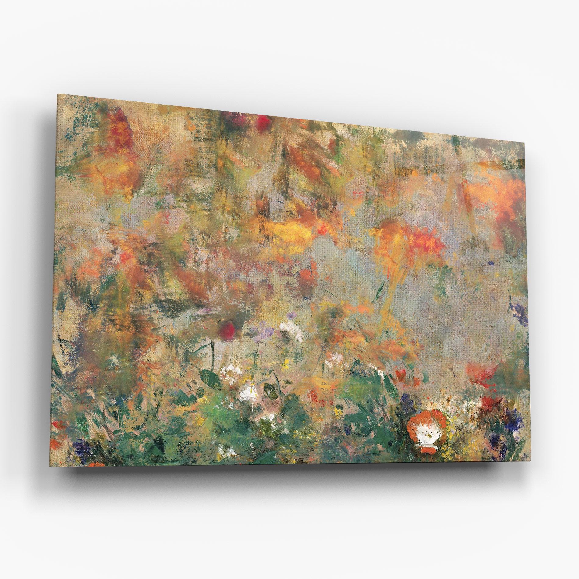 Glasbild Abstract Flowers mockup 6