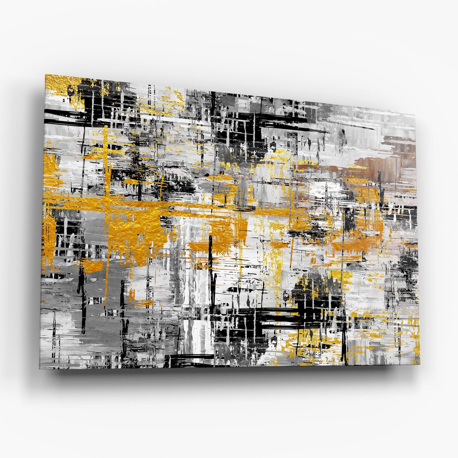 Glasbild Abstract Mix Color mockup 6