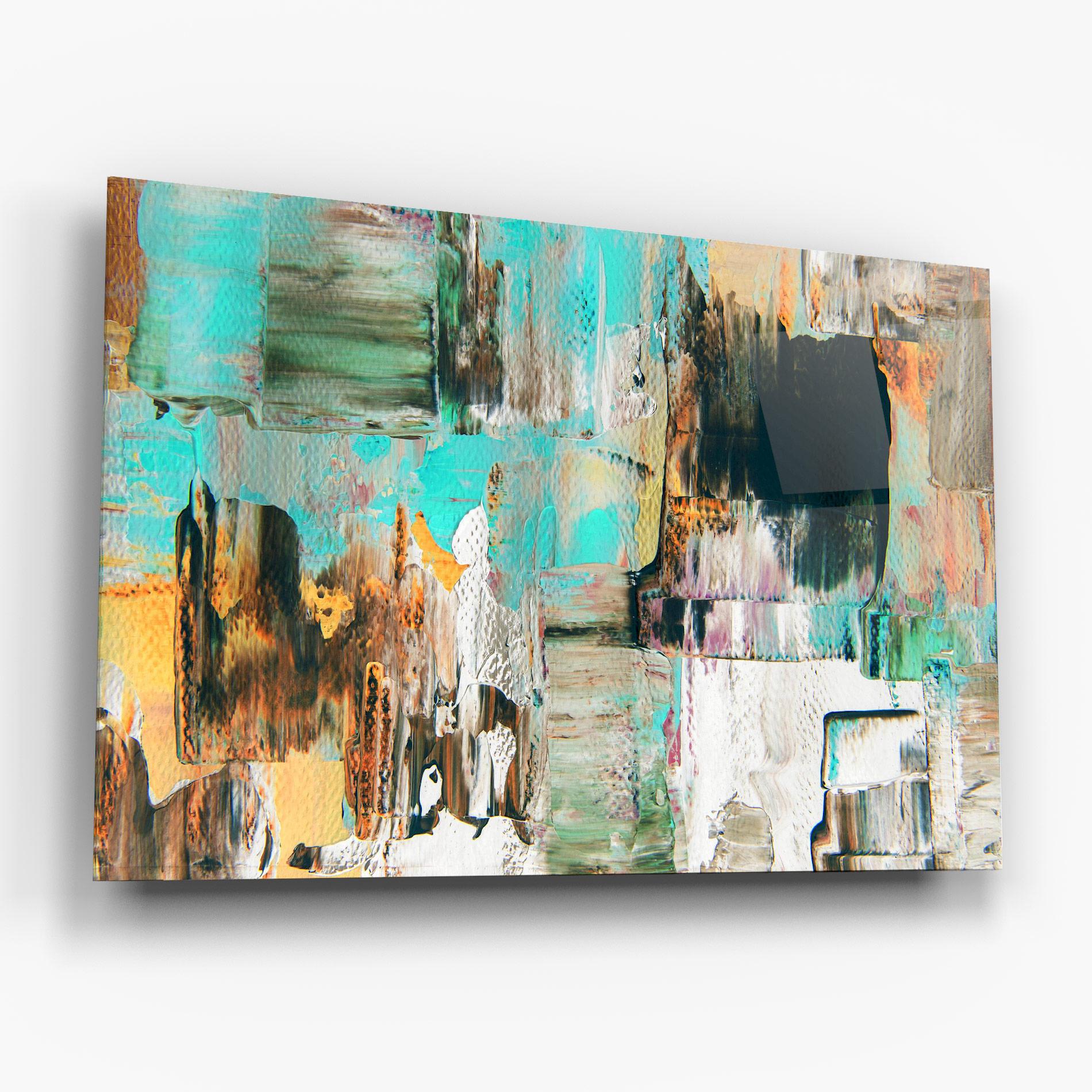 Glasbild Acrylic Textured Paint mockup 6