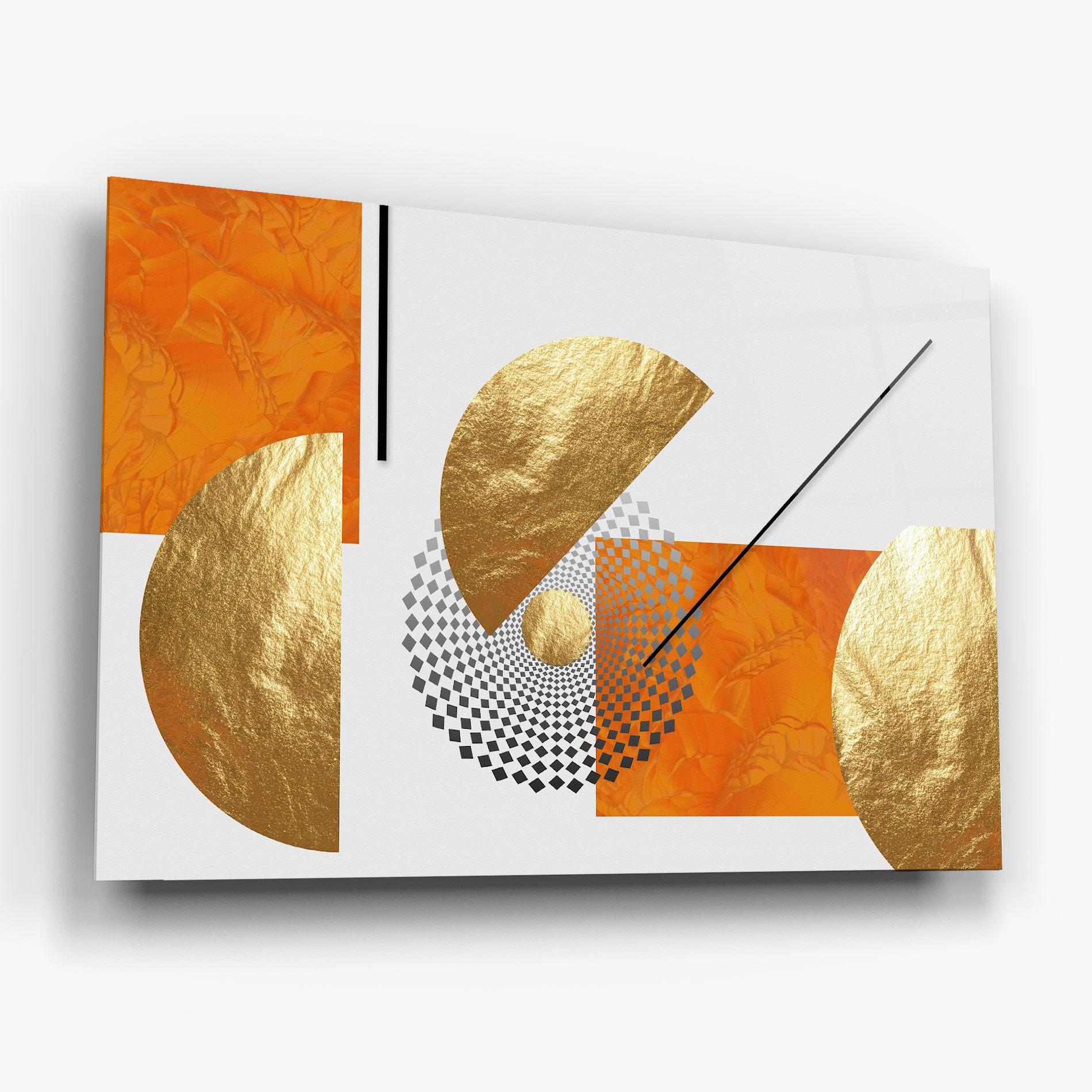 Glasbild Beautiful Gold Shapes mockup 6